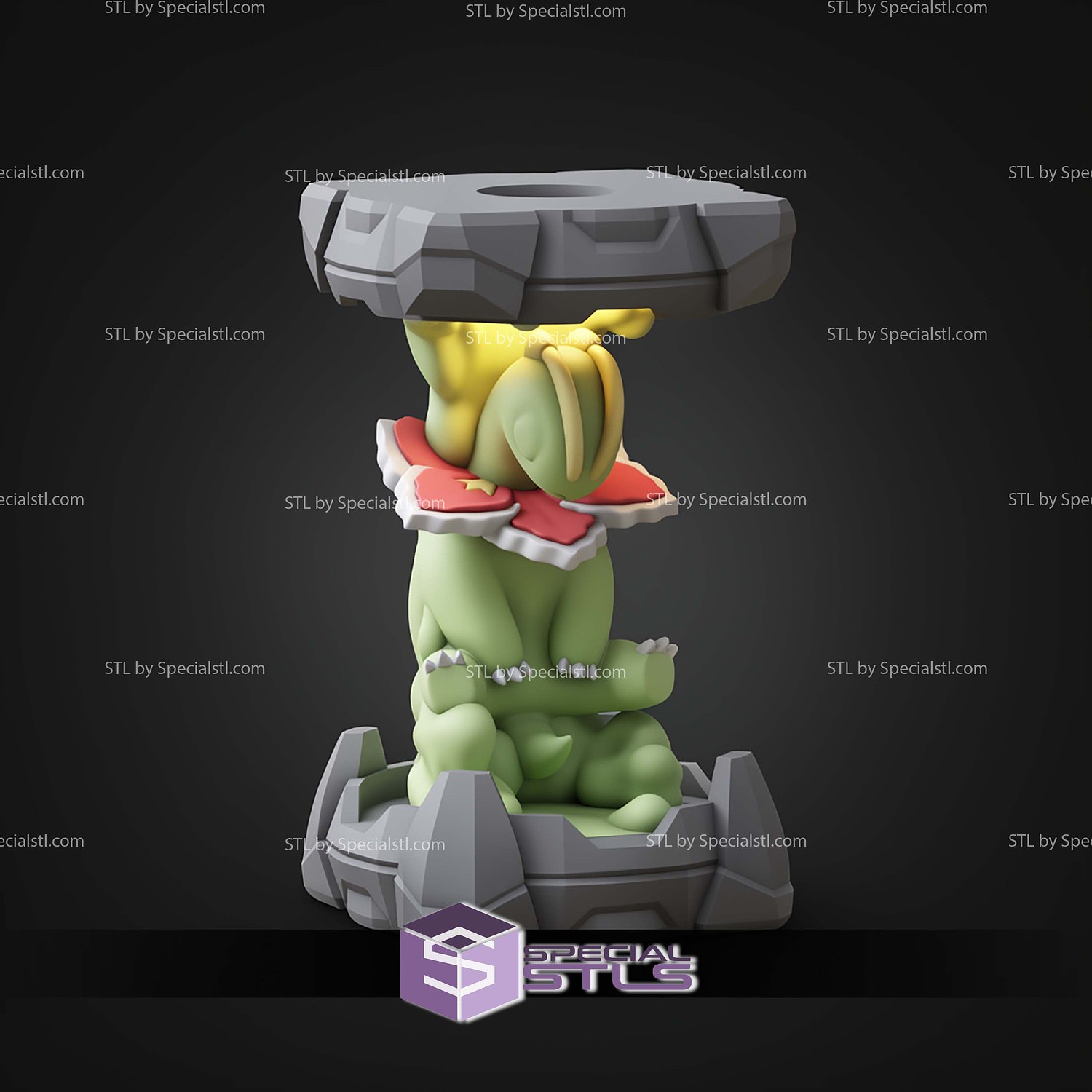 Pokemon Clone Lab Colletion Meganium STL Files 3D Model — view 5