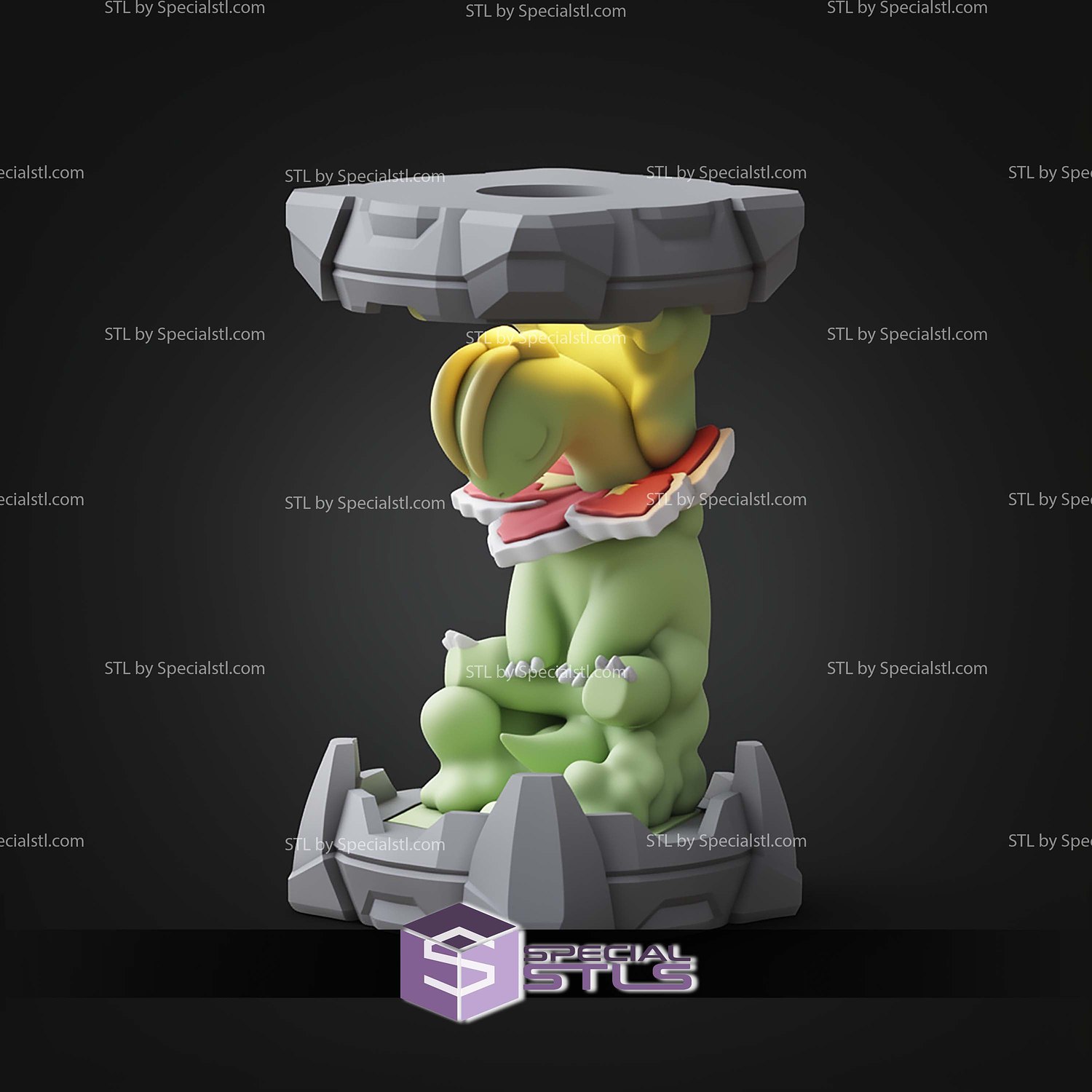 Pokemon Clone Lab Colletion Meganium STL Files 3D Model — view 6