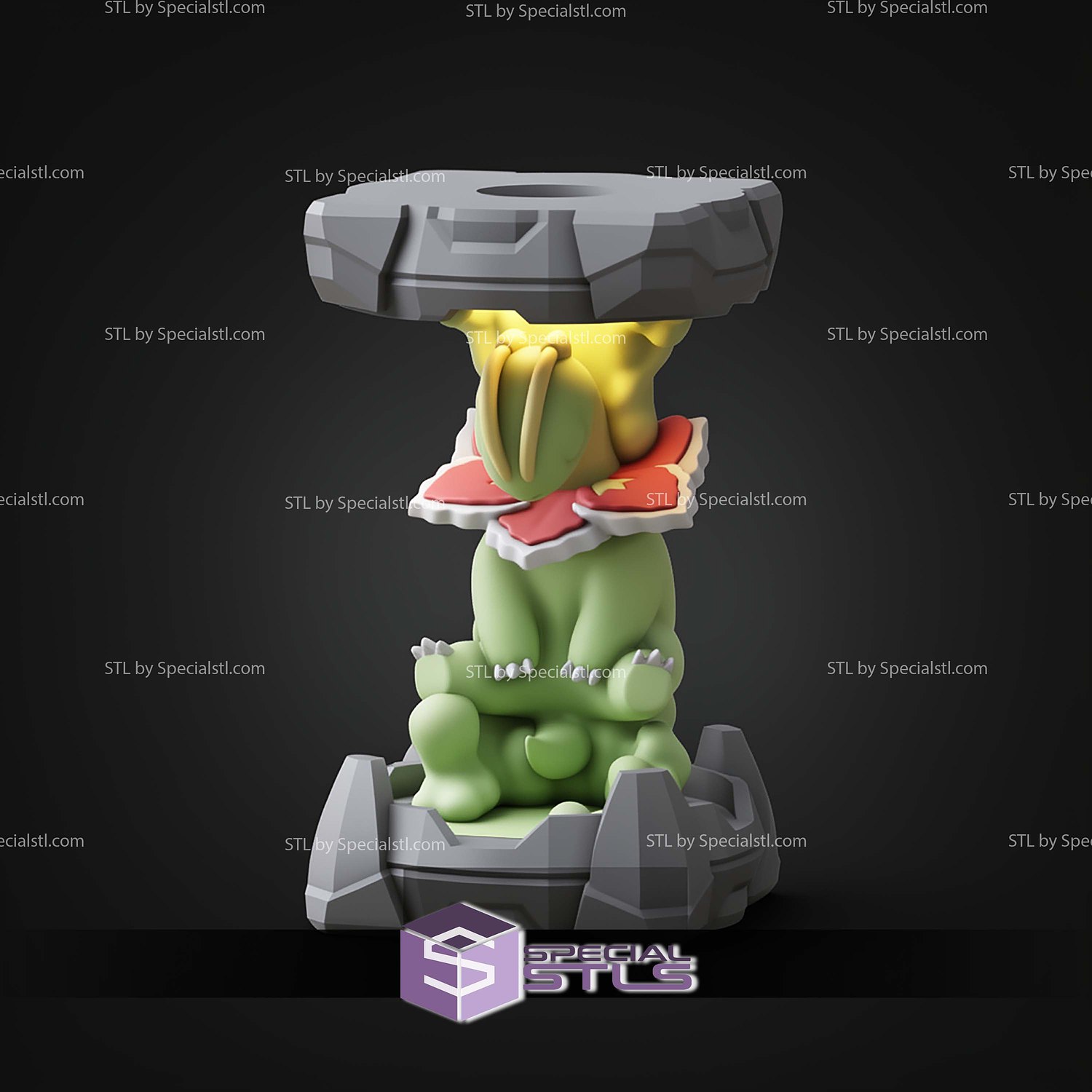Pokemon Clone Lab Colletion Meganium STL Files 3D Model — view 7
