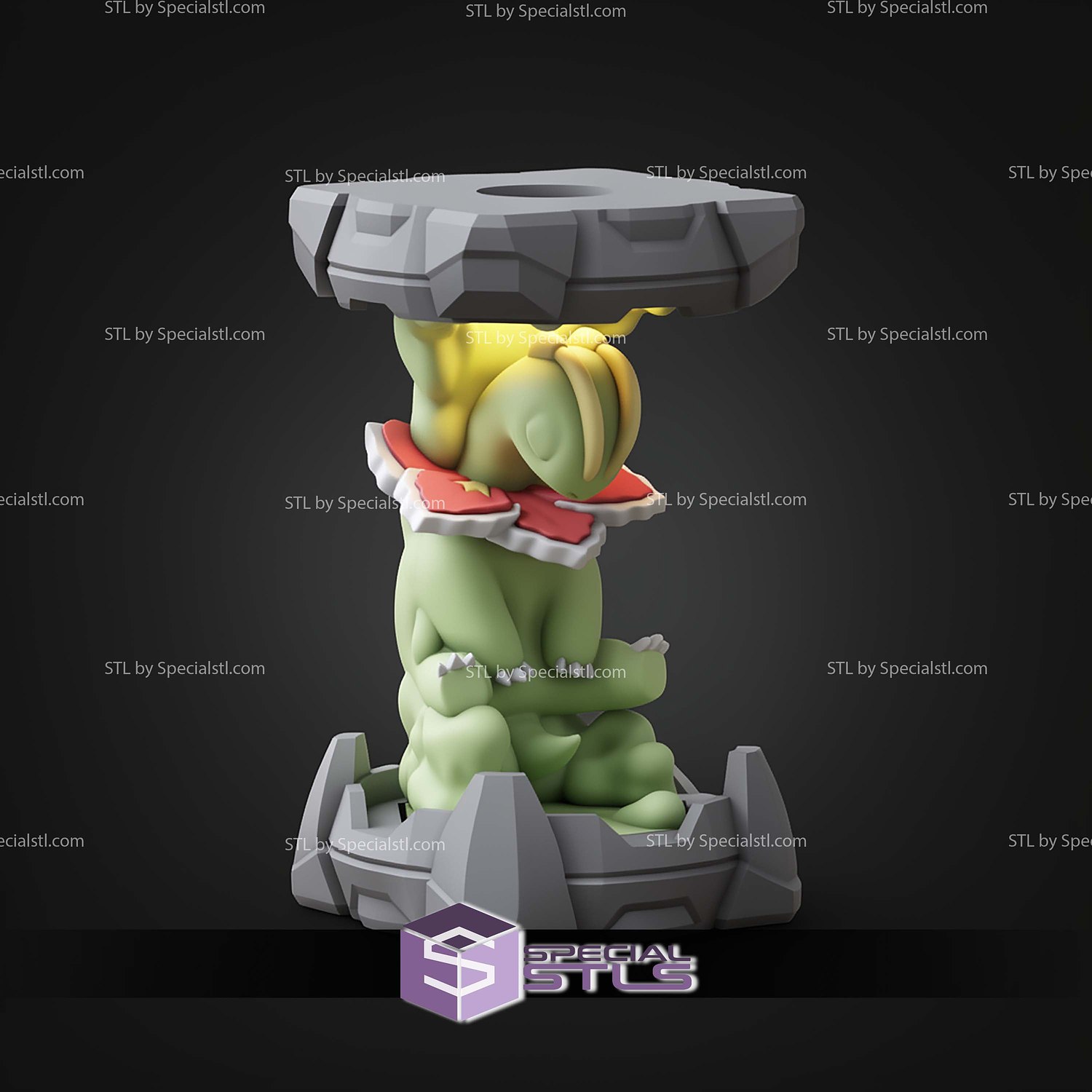 Pokemon Clone Lab Colletion Meganium STL Files 3D Model — view 8