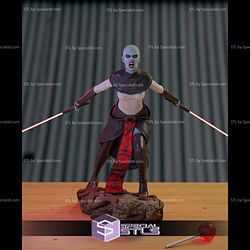 Asajj Ventress Angry 3D Printer Files STL Model