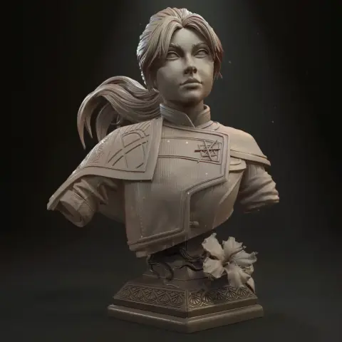 Maelle Expedition 33 Bust 3D Printer Files | Assembly STL Model