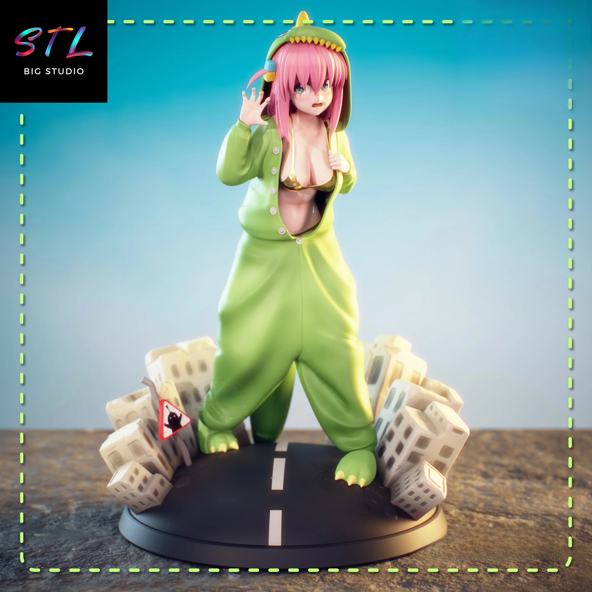 Hitori Gotoh STL | Bocchi the Rock! | 3D Printable Figure Model
