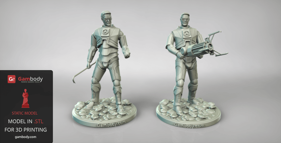 Gordon Freeman 3D Printer Files | Static STL Model
