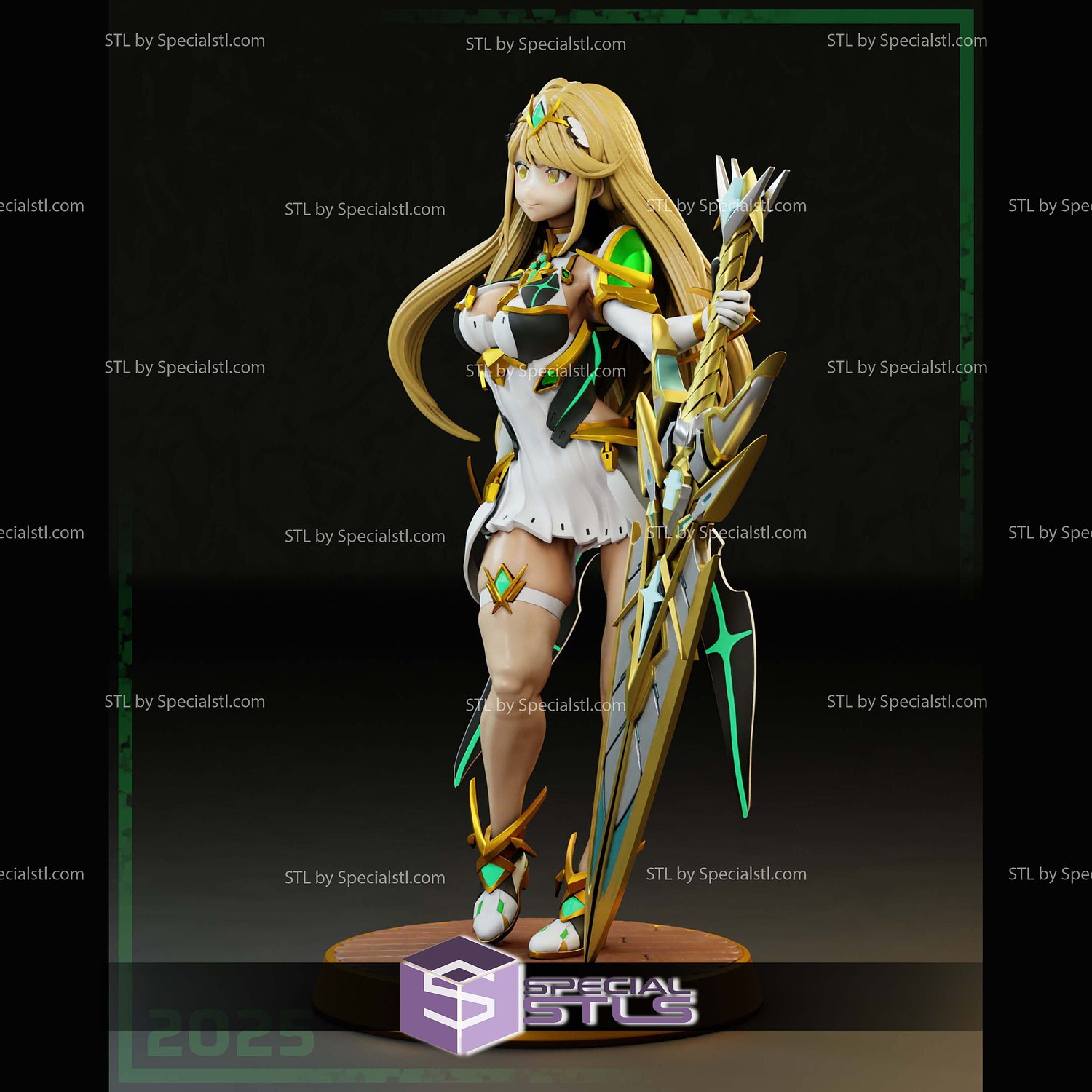 Mythra Hikari Xenoblade Chronicles 2 STL Files 3D Model — view 2