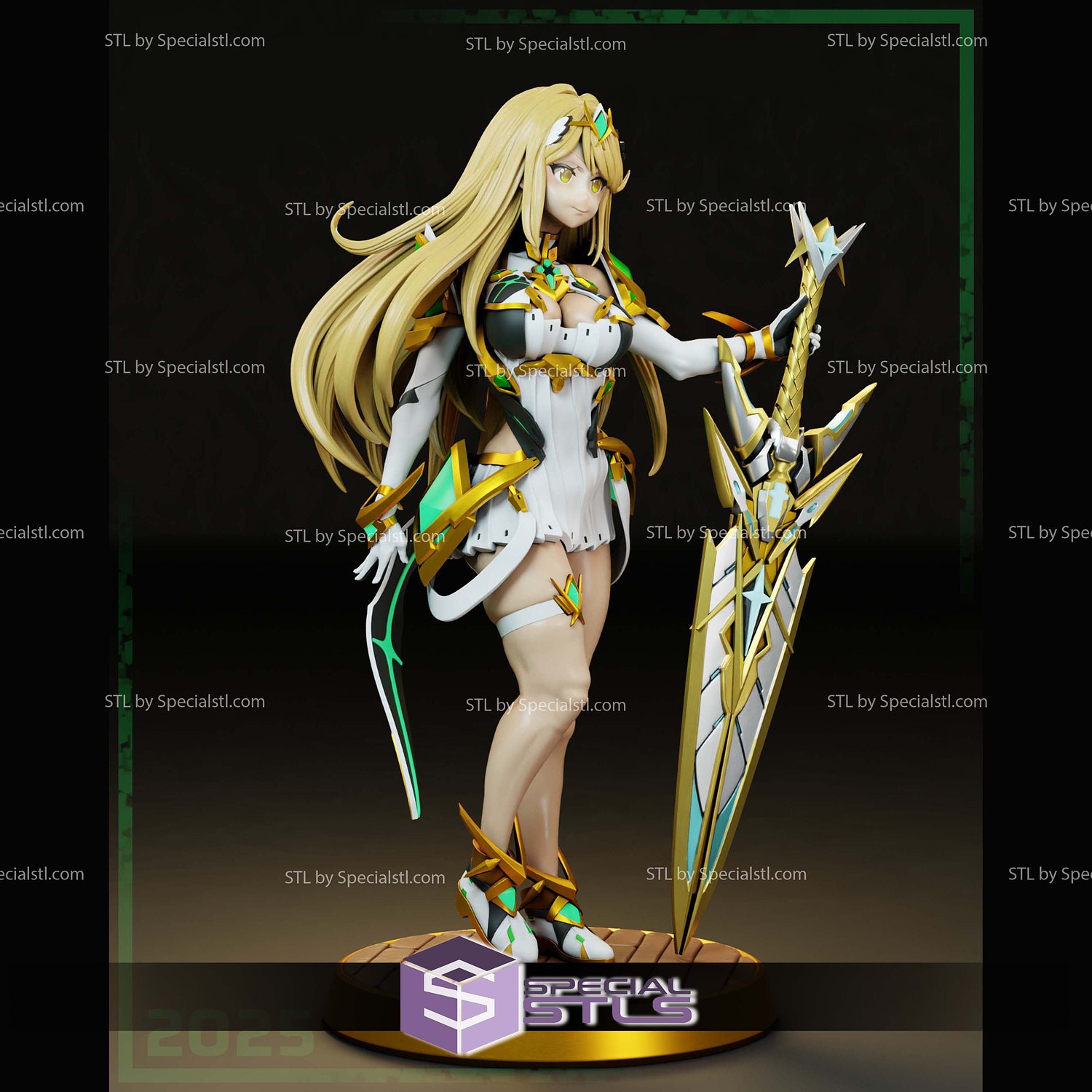 Mythra Hikari Xenoblade Chronicles 2 STL Files 3D Model — view 5