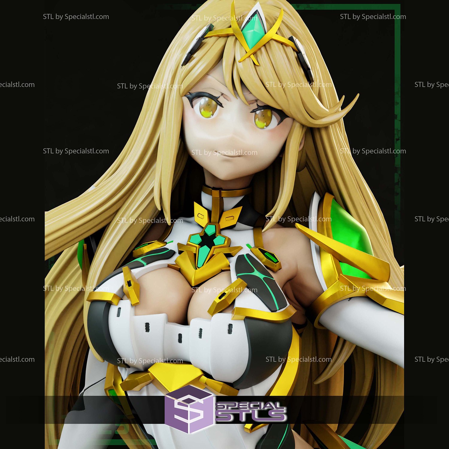 Mythra Hikari Xenoblade Chronicles 2 STL Files 3D Model — view 6