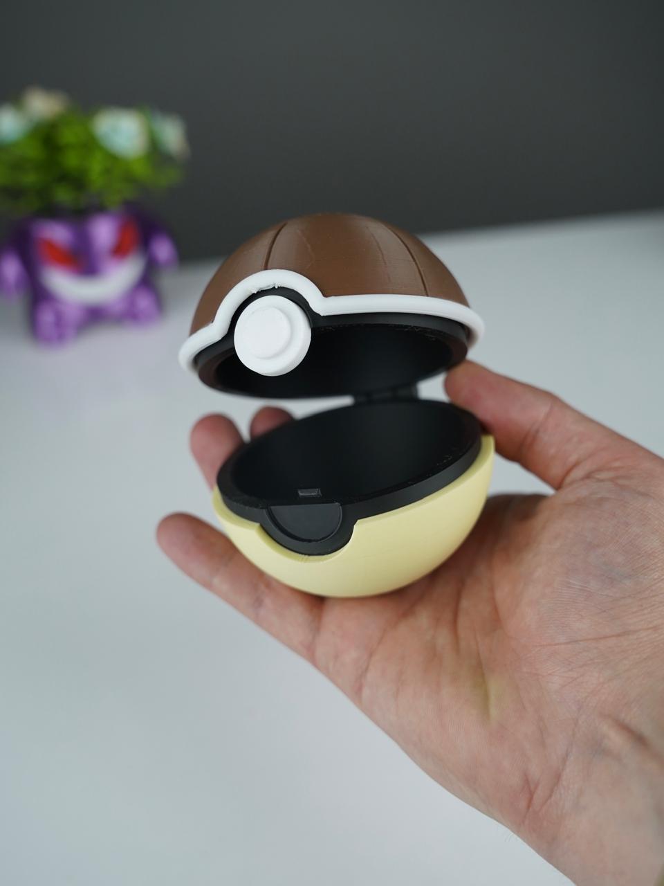 Squirtle Hinged Pokeball  - Multipart 3D STL Model — view 2