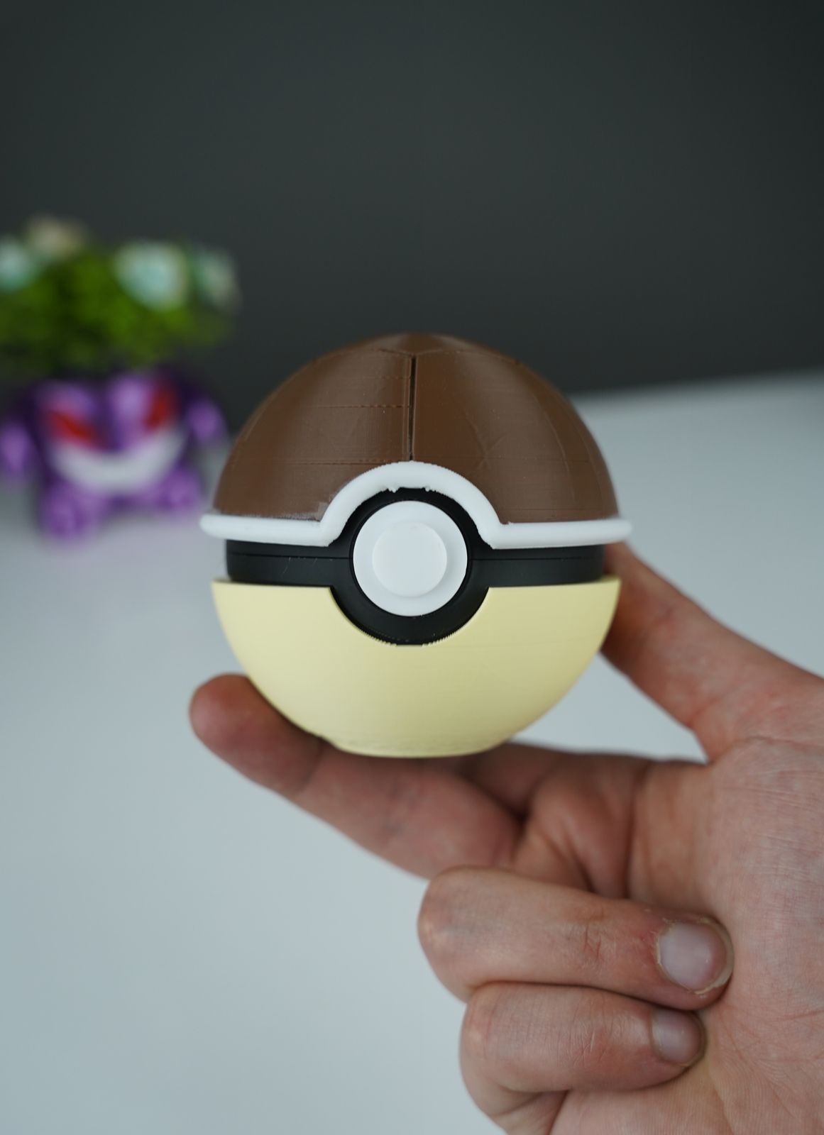 Squirtle Hinged Pokeball  - Multipart 3D STL Model — view 4