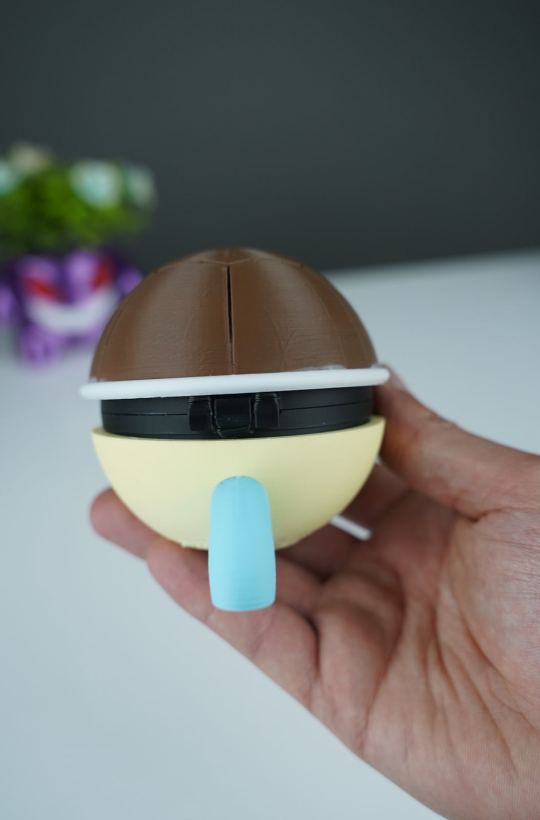 Squirtle Hinged Pokeball  - Multipart 3D STL Model — view 5
