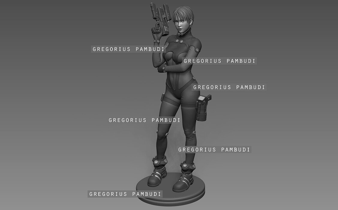 Gantz Kei Kishimoto Fan Art Statue 3d Printable STL Model — view 3