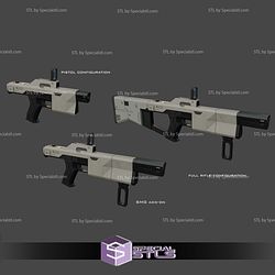 Cosplay STL Files SP18 Full Rifle Configuration 3D Model — view 1