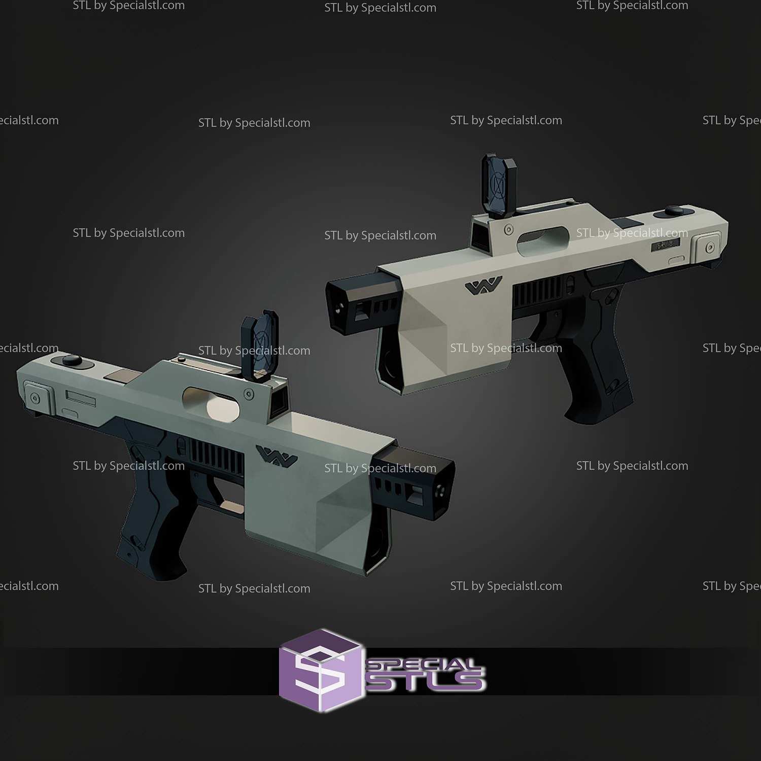 Cosplay STL Files SP18 Full Rifle Configuration 3D Model — view 2