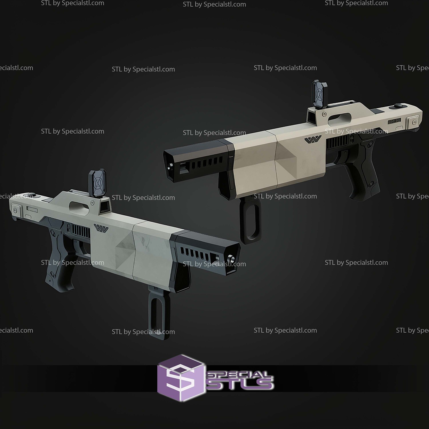 Cosplay STL Files SP18 Full Rifle Configuration 3D Model — view 3