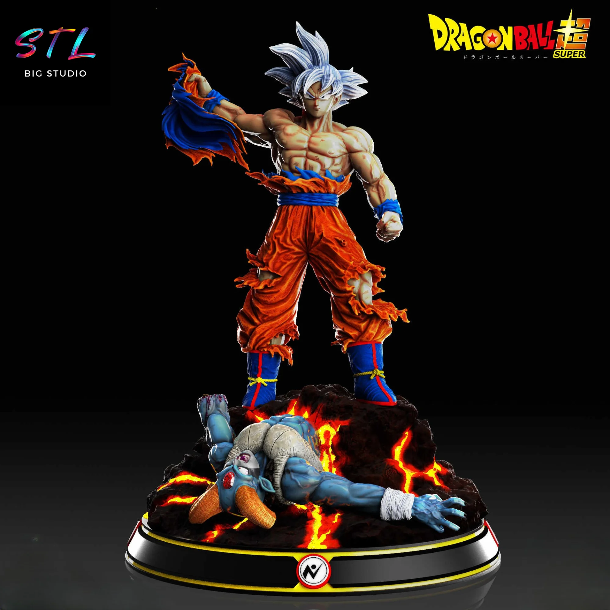 Goku Ultra Instinct vs Moro STL | 3D Printable Figure | Dragon Ball Super Model