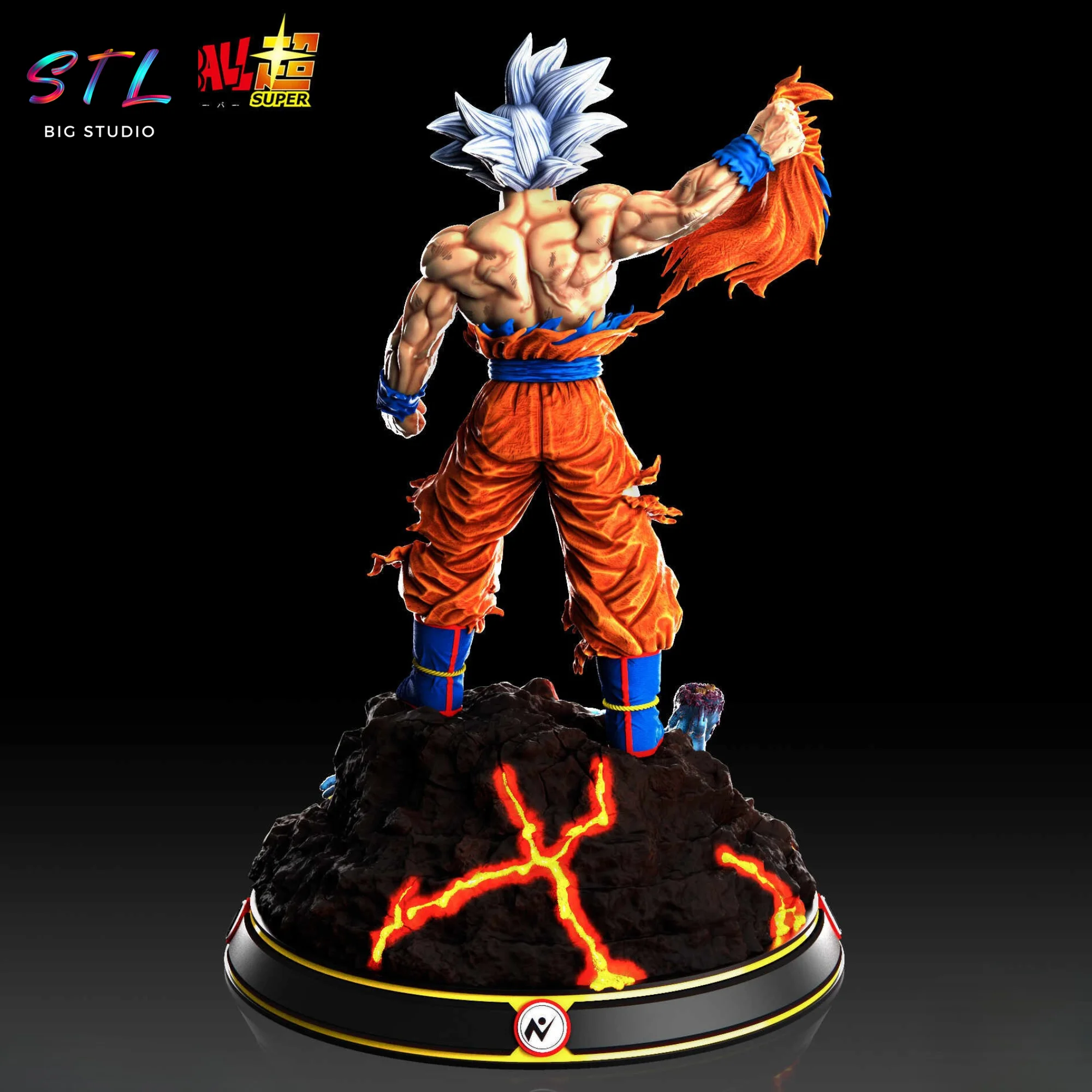 Goku Ultra Instinct vs Moro STL | 3D Printable Figure | Dragon Ball Super Model — view 2