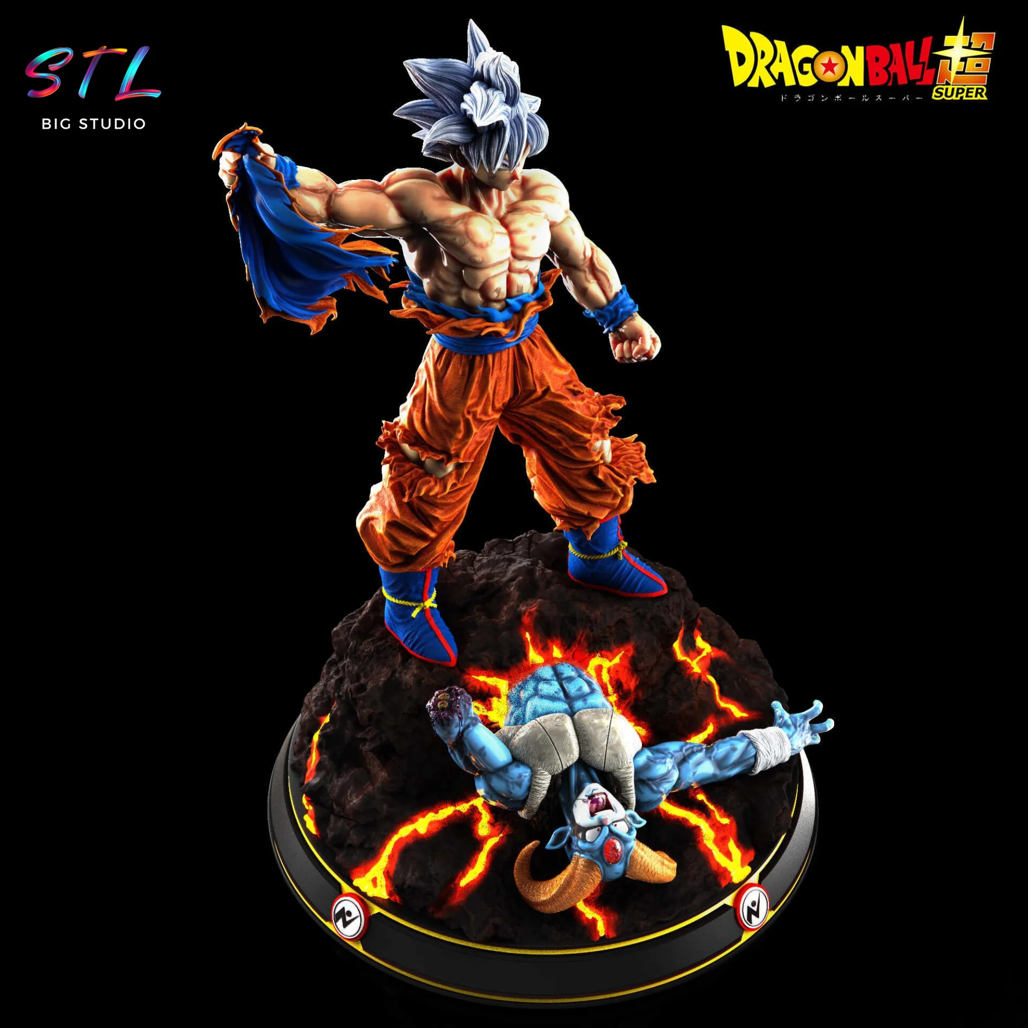 Goku Ultra Instinct vs Moro STL | 3D Printable Figure | Dragon Ball Super Model — view 3