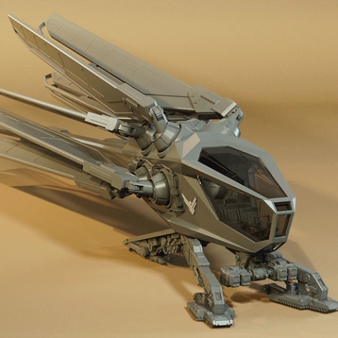 Ornithopter Dune 3D Printing Model | Assembly + Action STL Model