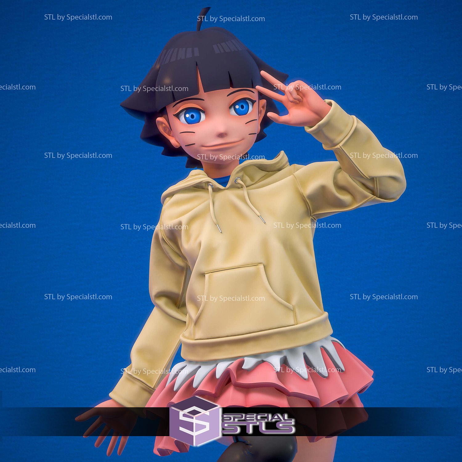 Himawari and Shukaku Boruto 3D Printer Files STL Model — view 2