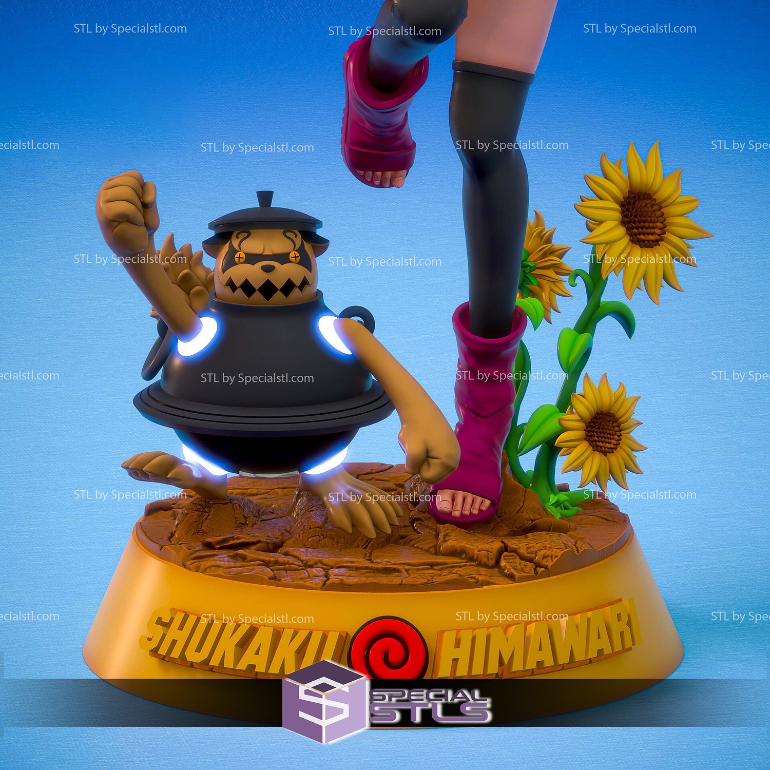 Himawari and Shukaku Boruto 3D Printer Files STL Model — view 3