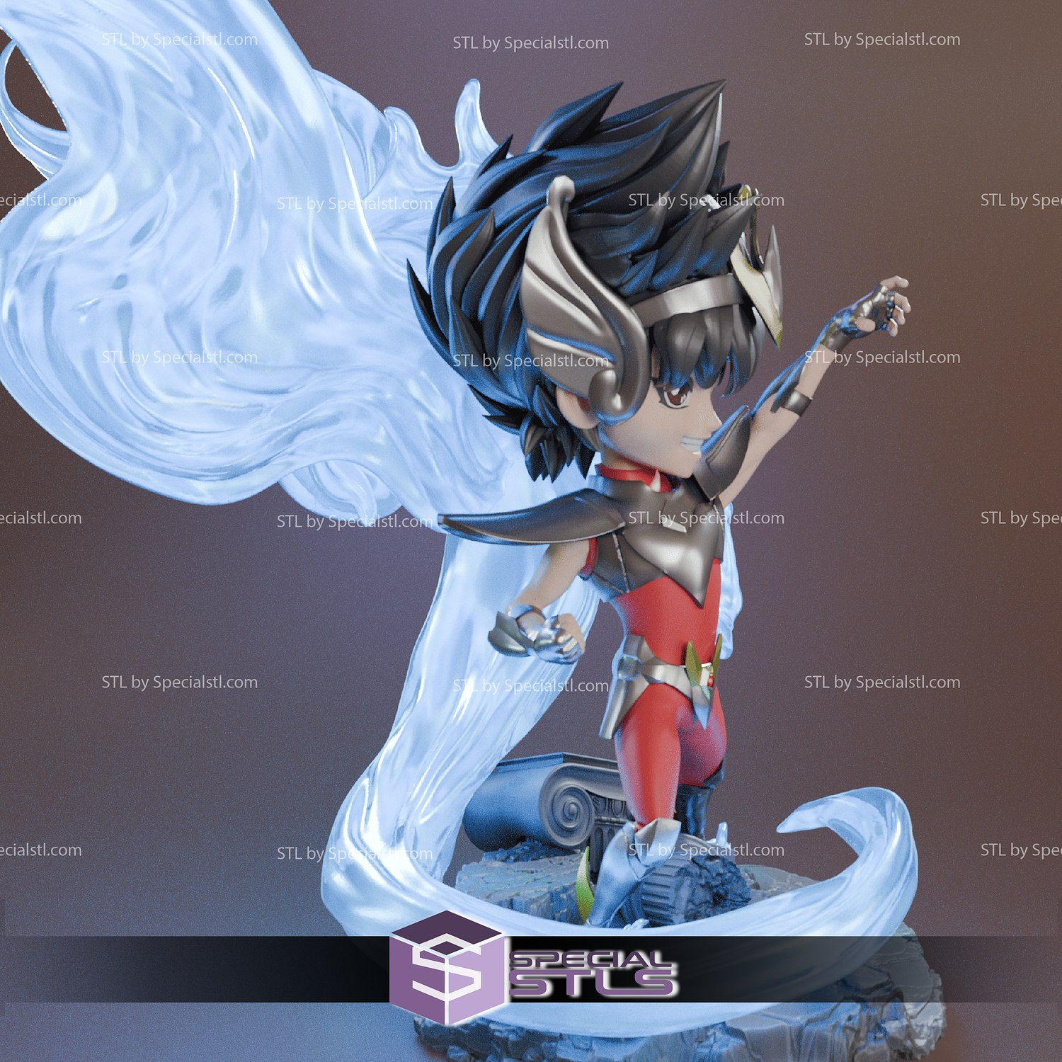 Pegasus Seiya Chibi 3D Printer Files STL Model — view 4