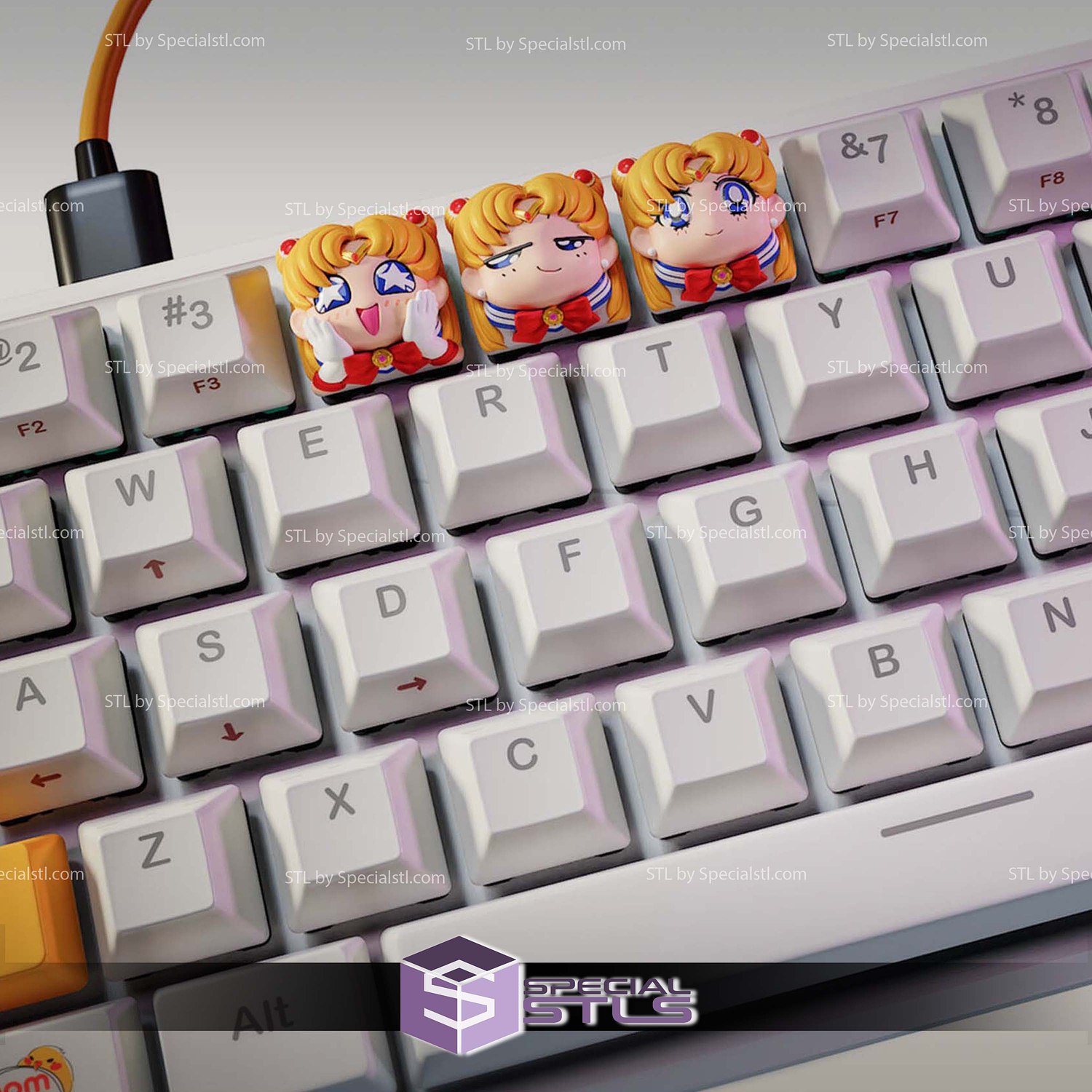 Keycap STL Collection - Sailor Moon 3D Model — view 2