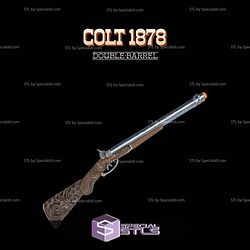 Super Basic STL Colt 1878 Double Barrel 3D Model