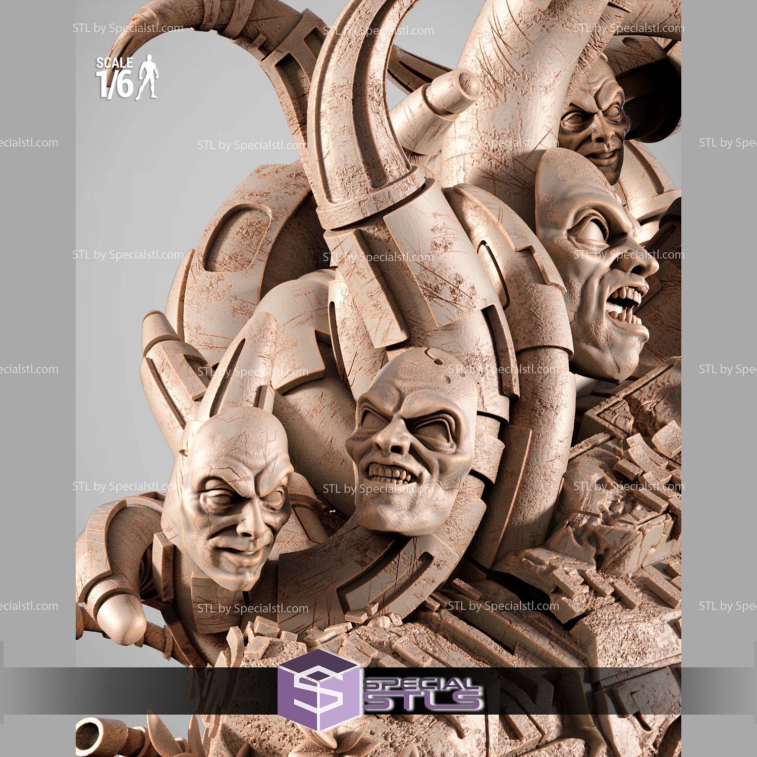 Banshee Marvel Heroes STL Files 3D Model — view 4