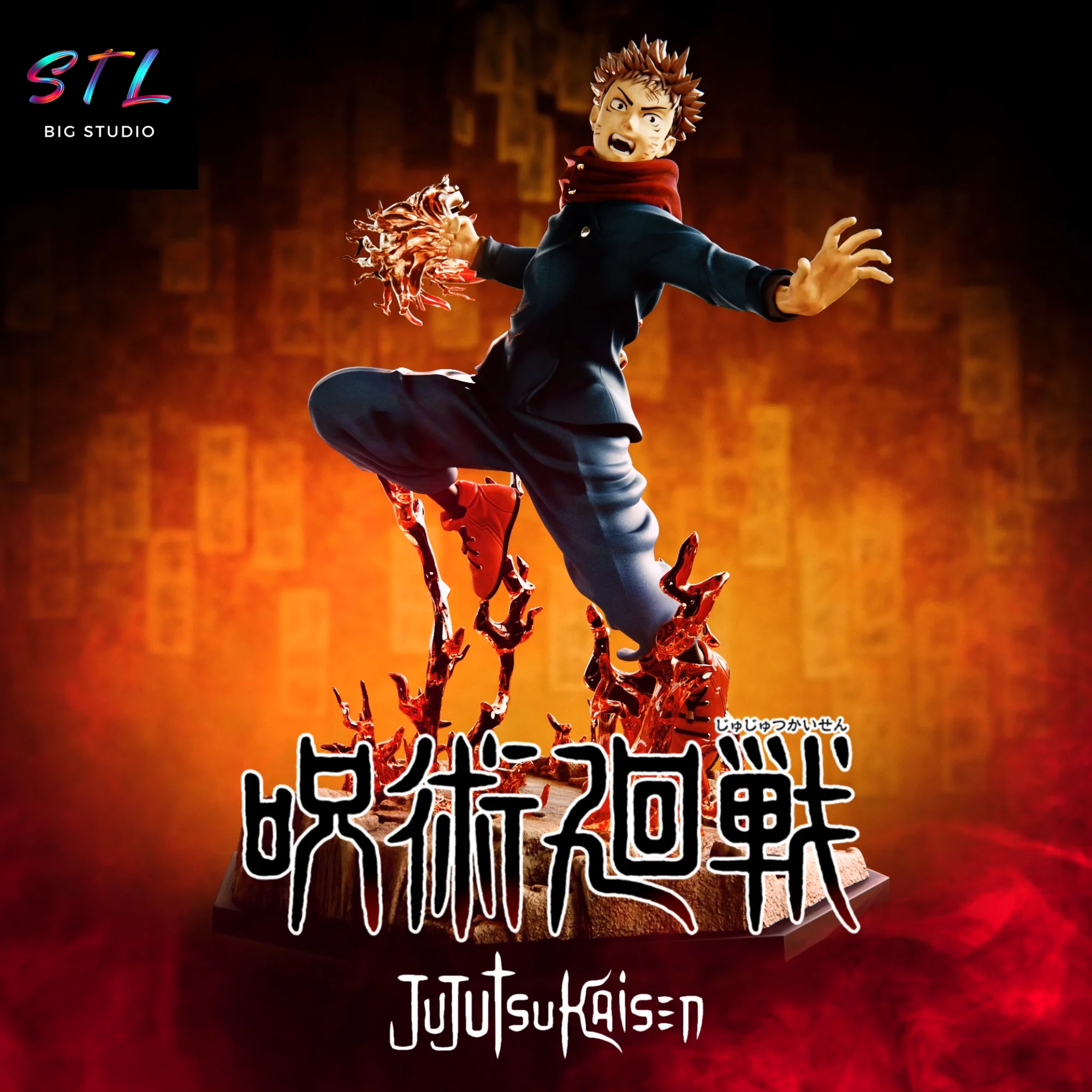 Yuji Itadori STL | Jujutsu Kaisen 3D Figure for Printing Model