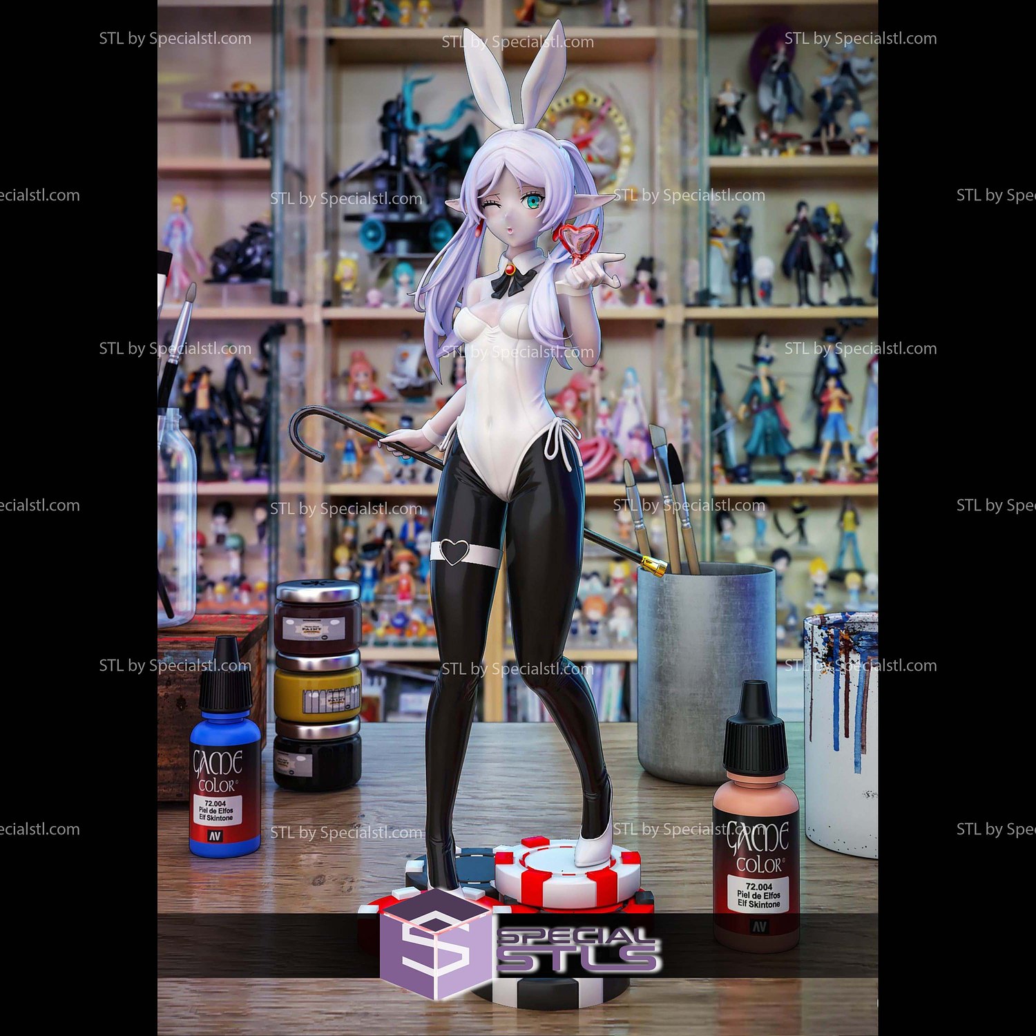 Frieren Bunny Heart 3D Printer Files STL Model — view 2
