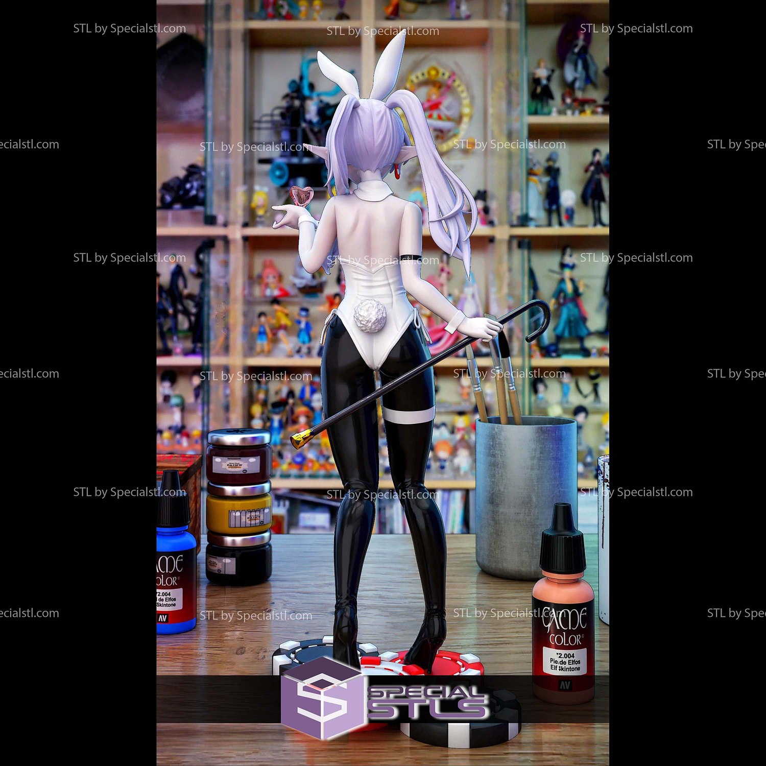 Frieren Bunny Heart 3D Printer Files STL Model — view 3