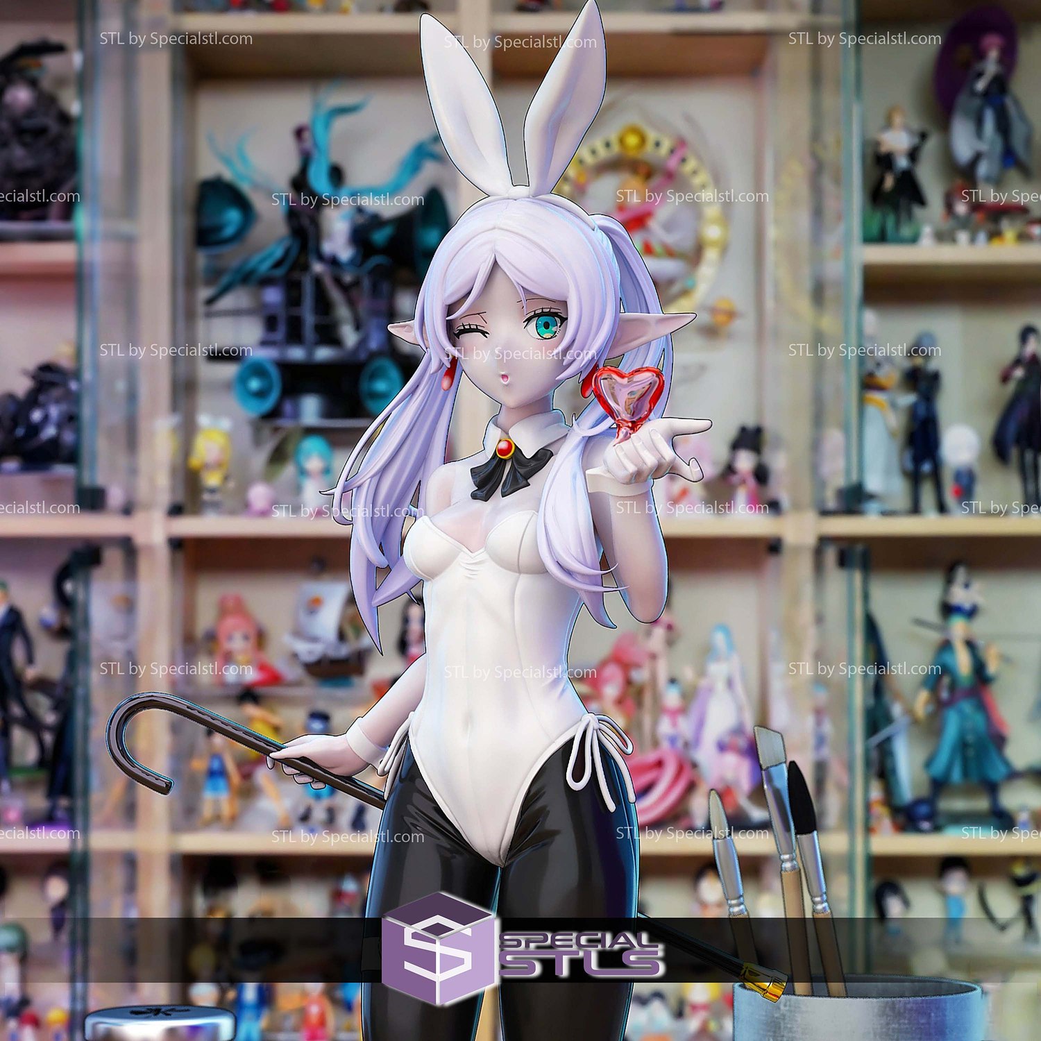 Frieren Bunny Heart 3D Printer Files STL Model — view 4
