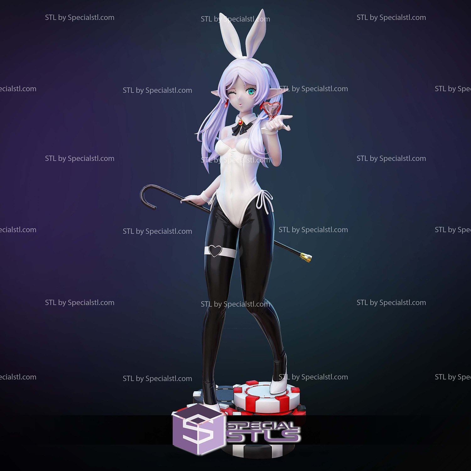 Frieren Bunny Heart 3D Printer Files STL Model — view 5