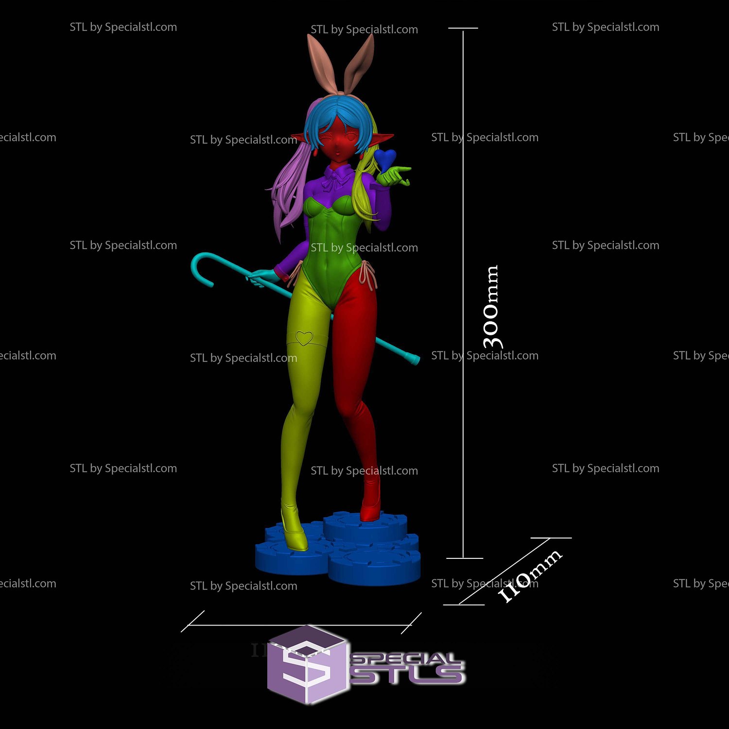 Frieren Bunny Heart 3D Printer Files STL Model — view 6