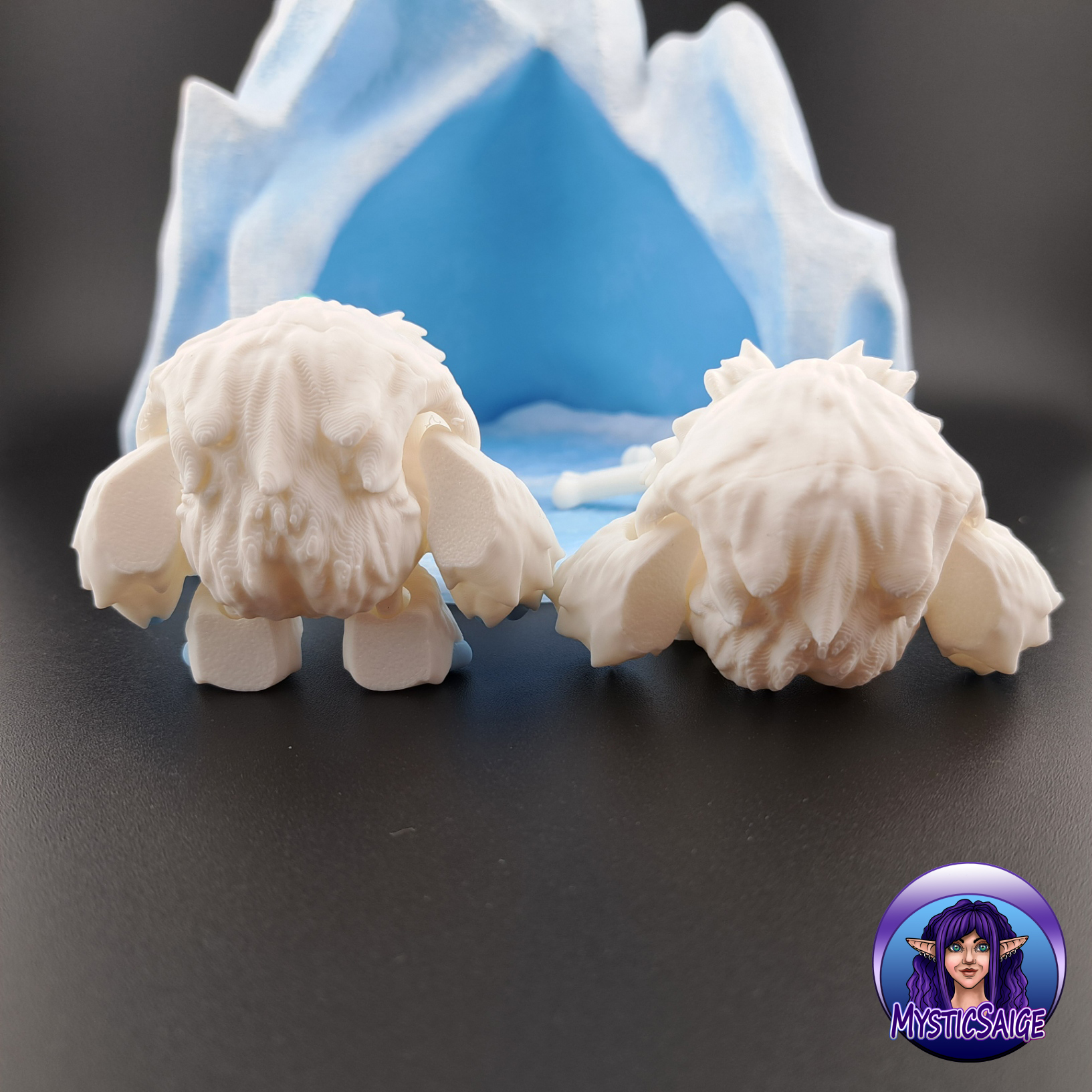 Yeti Puff and Yeti Cave Playset 3D STL Model — view 4