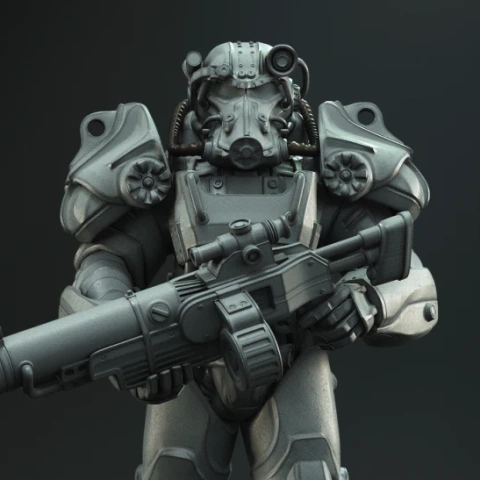 T-60 Power Armor Suit 3D Printer Files | Assembly STL Model