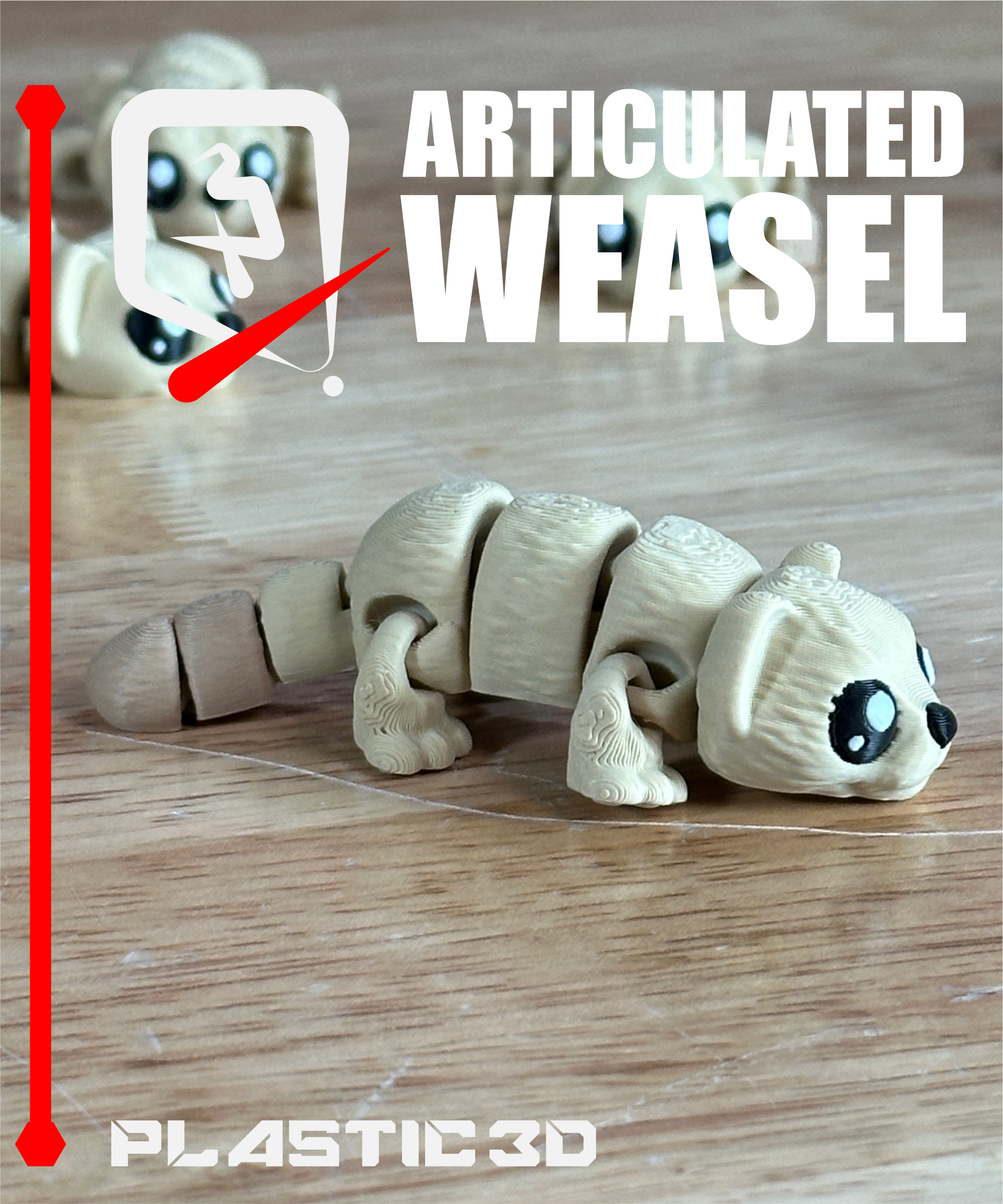 Articulated Weasel — The Snow Scouter 3D 3MF Model — view 3