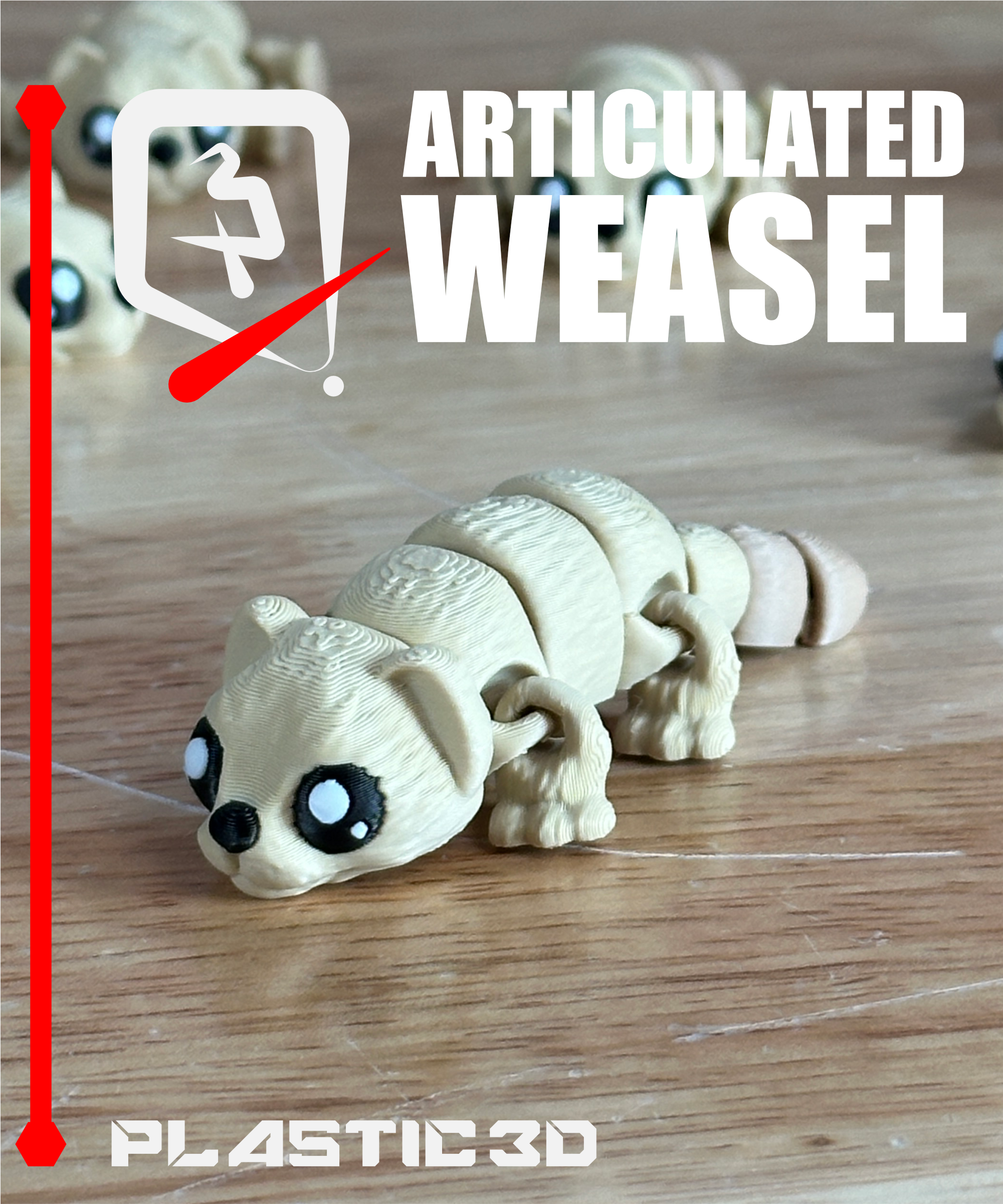 Articulated Weasel — The Snow Scouter 3D 3MF Model — view 4