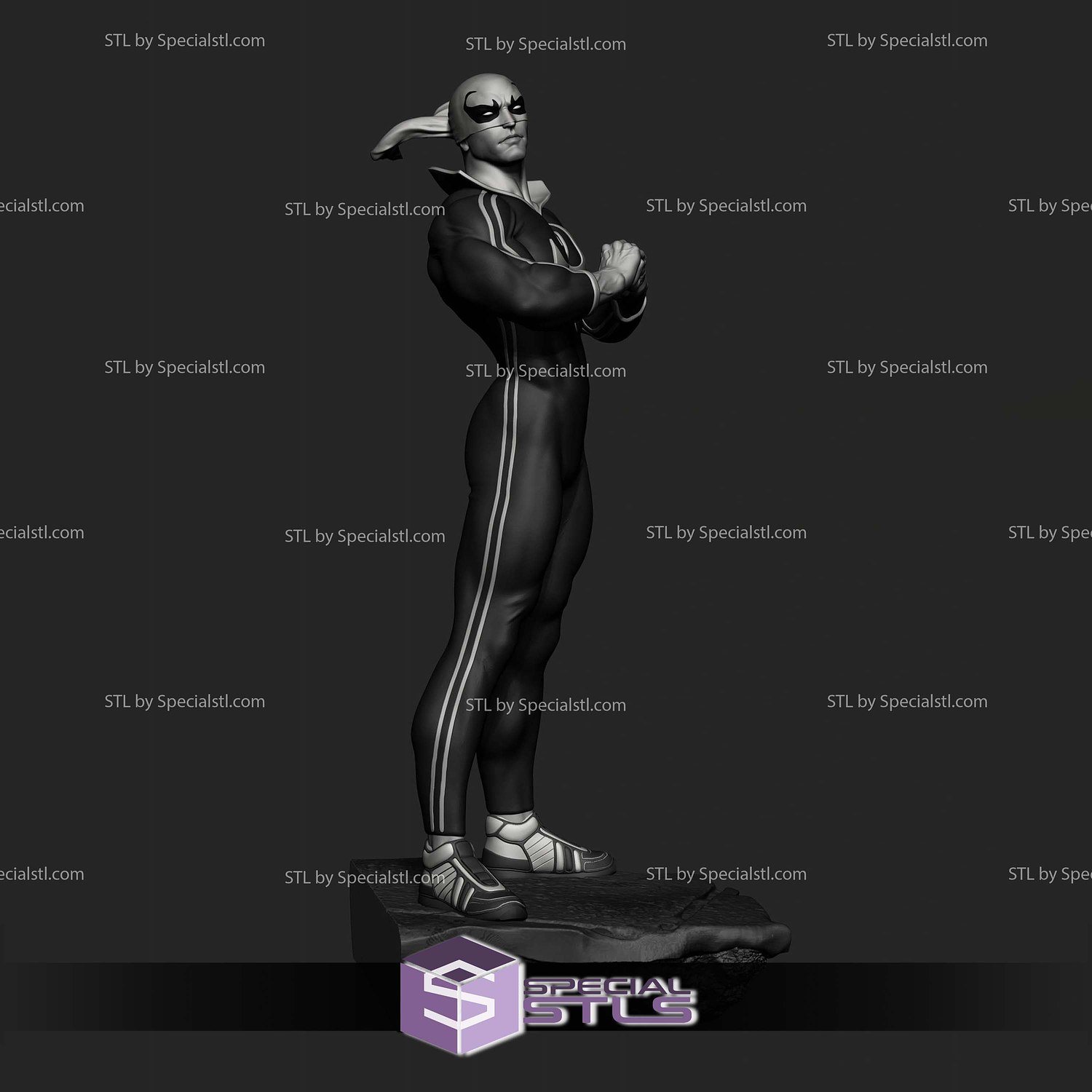 Iron Fist Standalone Pose 3D Printer Files STL Model — view 3