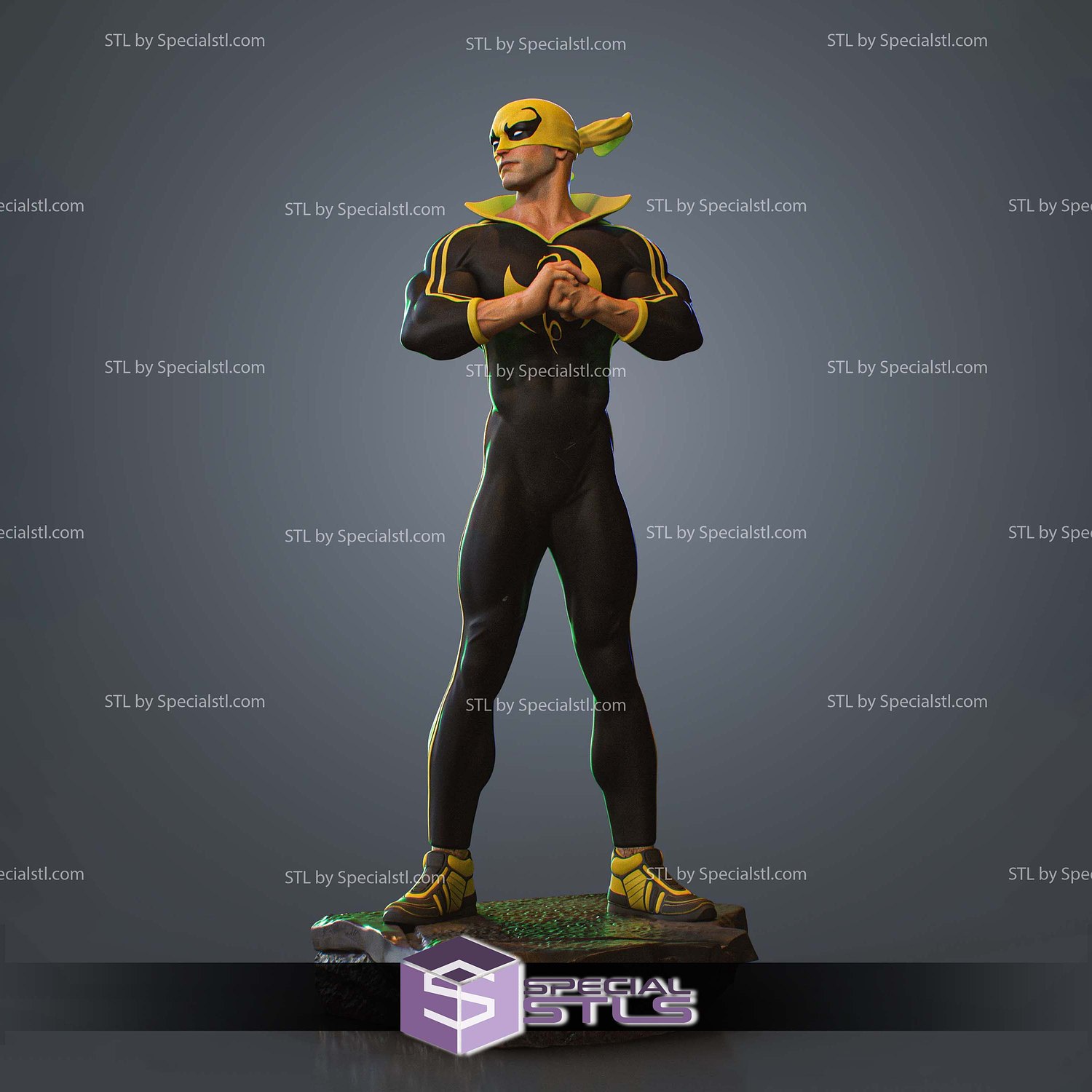 Iron Fist Standalone Pose 3D Printer Files STL Model — view 4