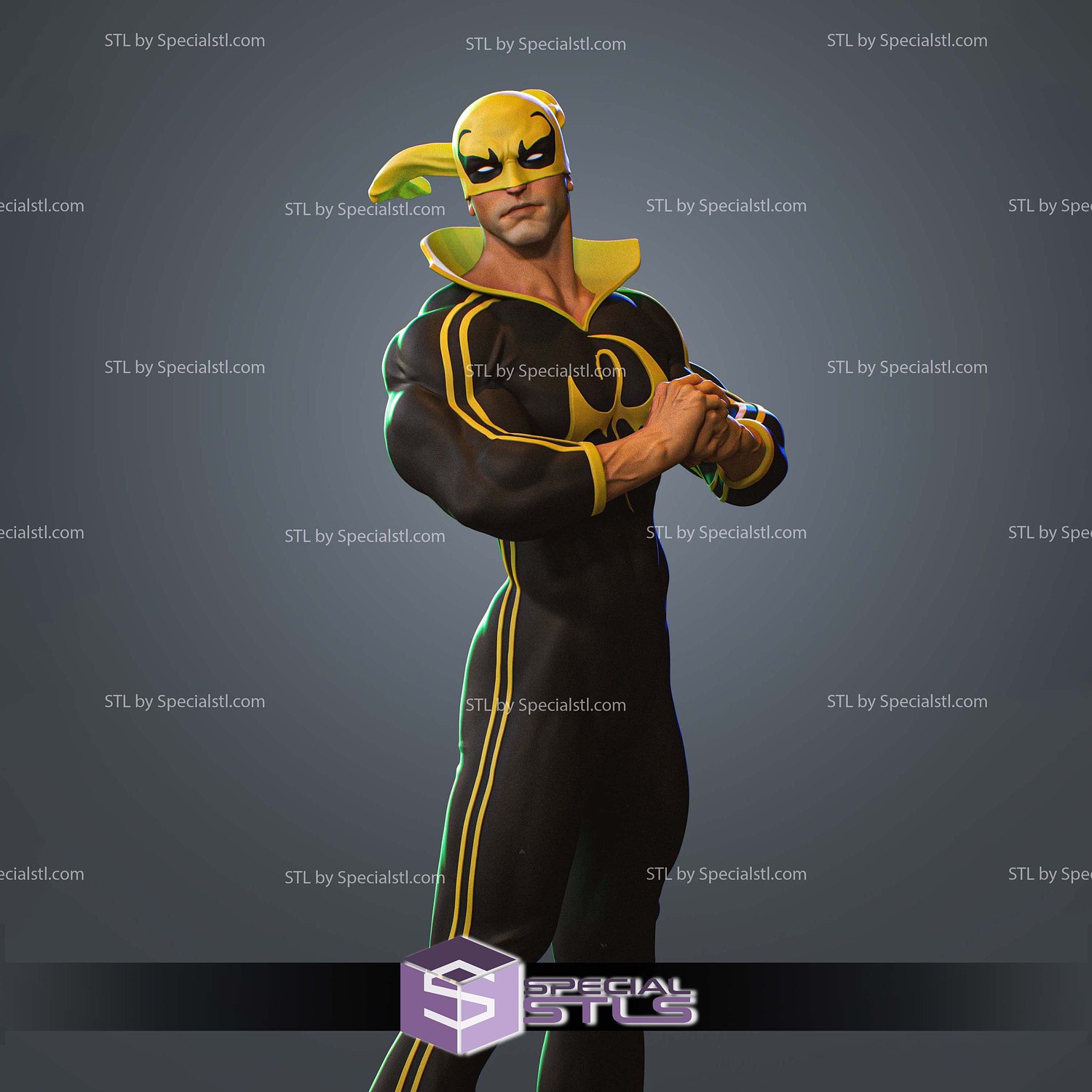 Iron Fist Standalone Pose 3D Printer Files STL Model — view 5