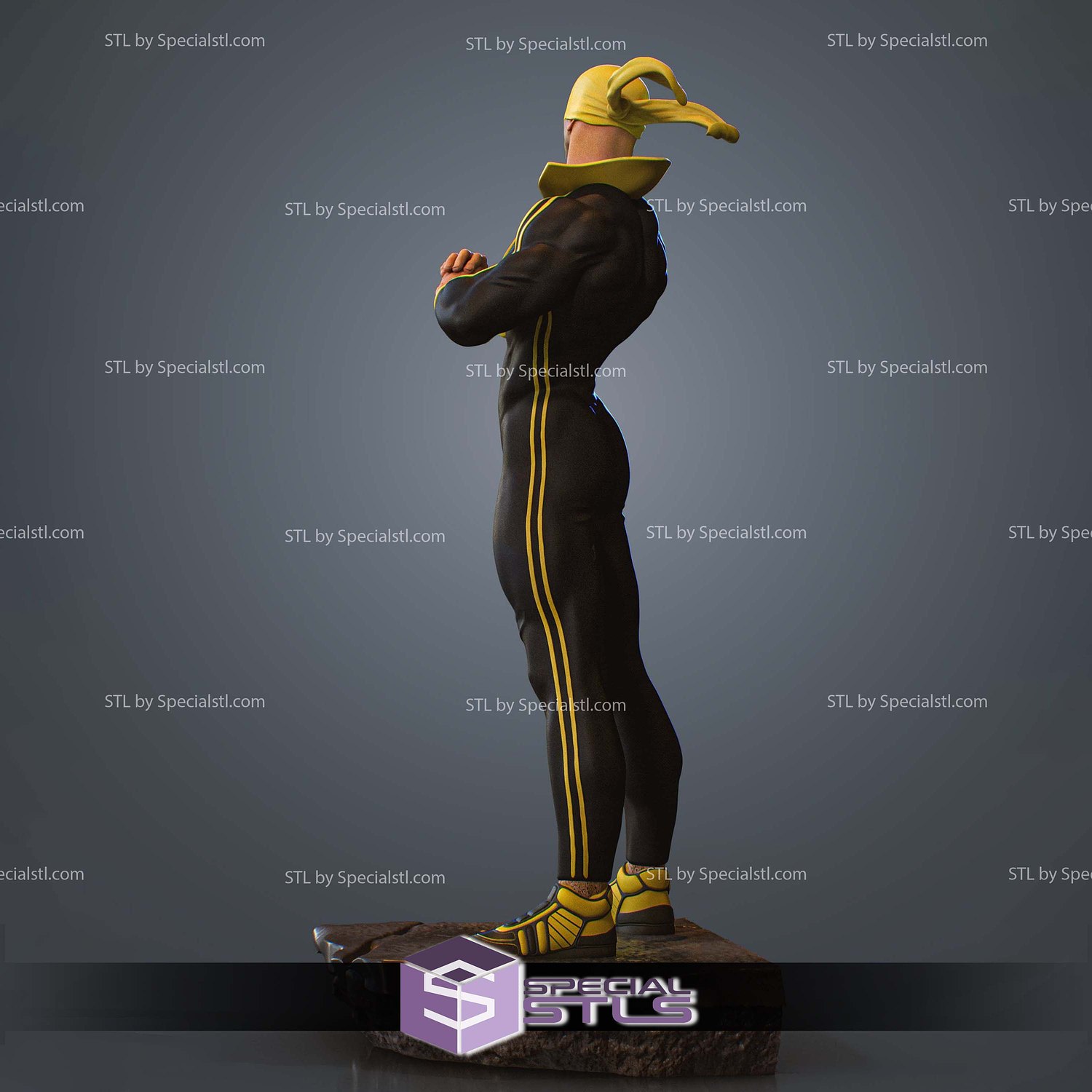 Iron Fist Standalone Pose 3D Printer Files STL Model — view 7