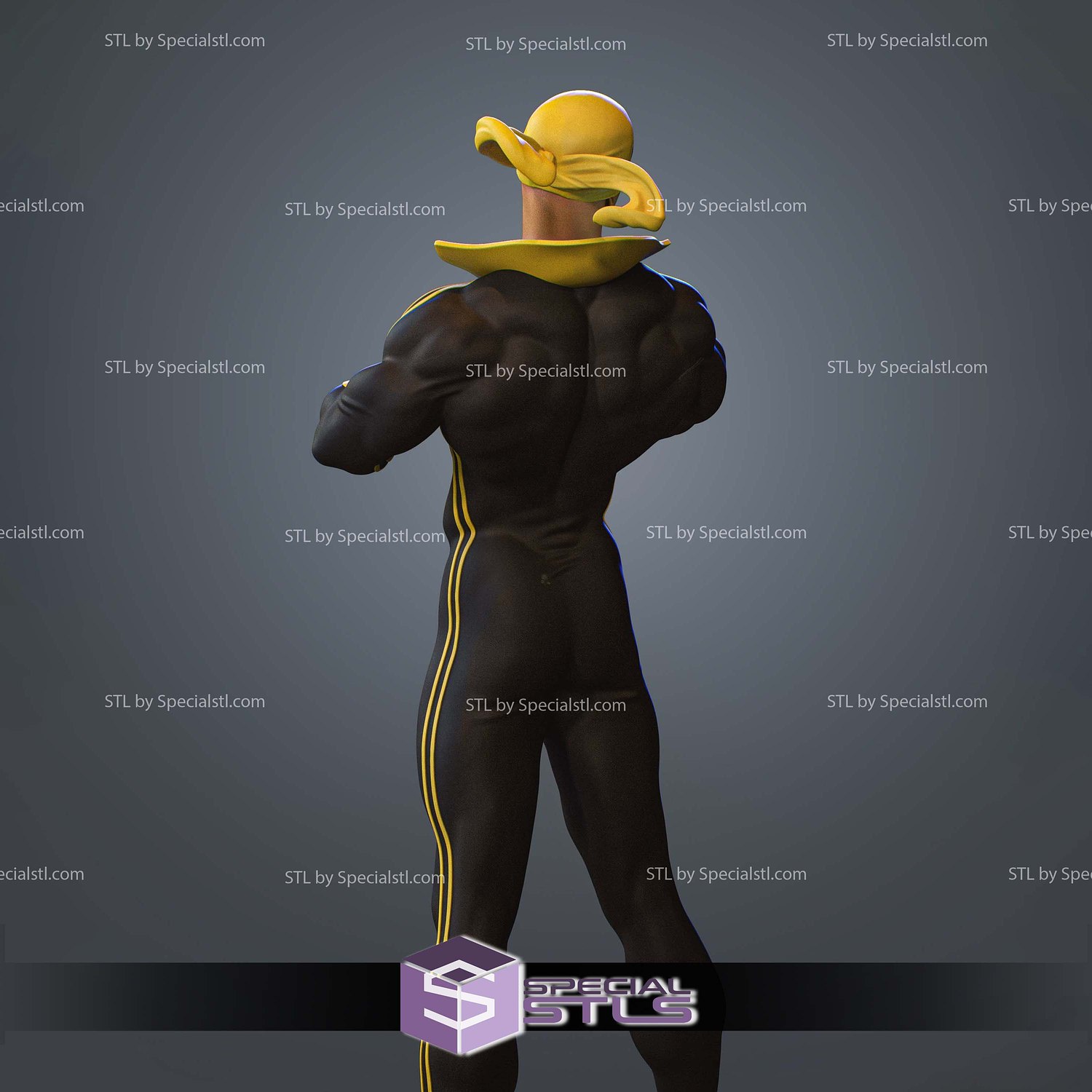 Iron Fist Standalone Pose 3D Printer Files STL Model — view 8