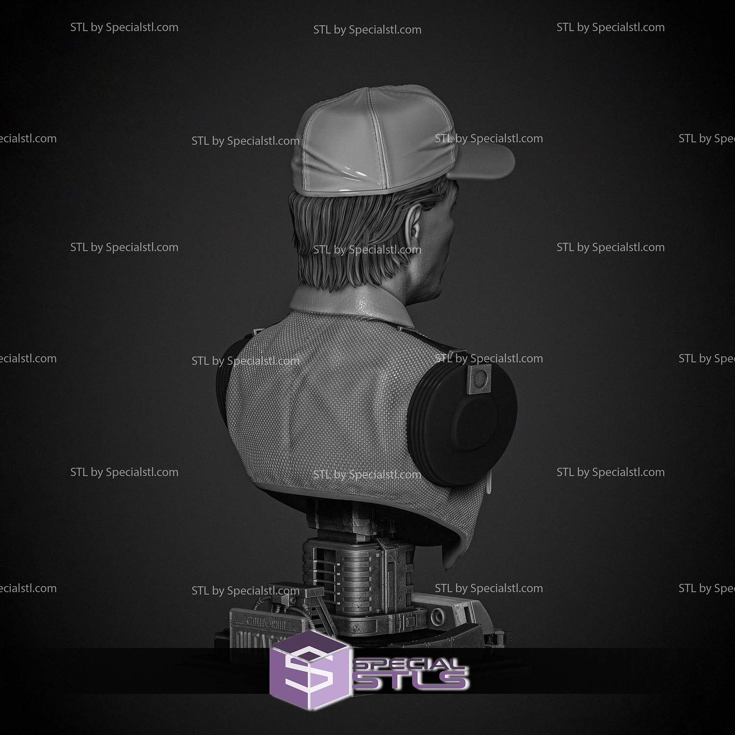 Marty McFly Portrait Bust Digital STL Files 3D Model — view 4