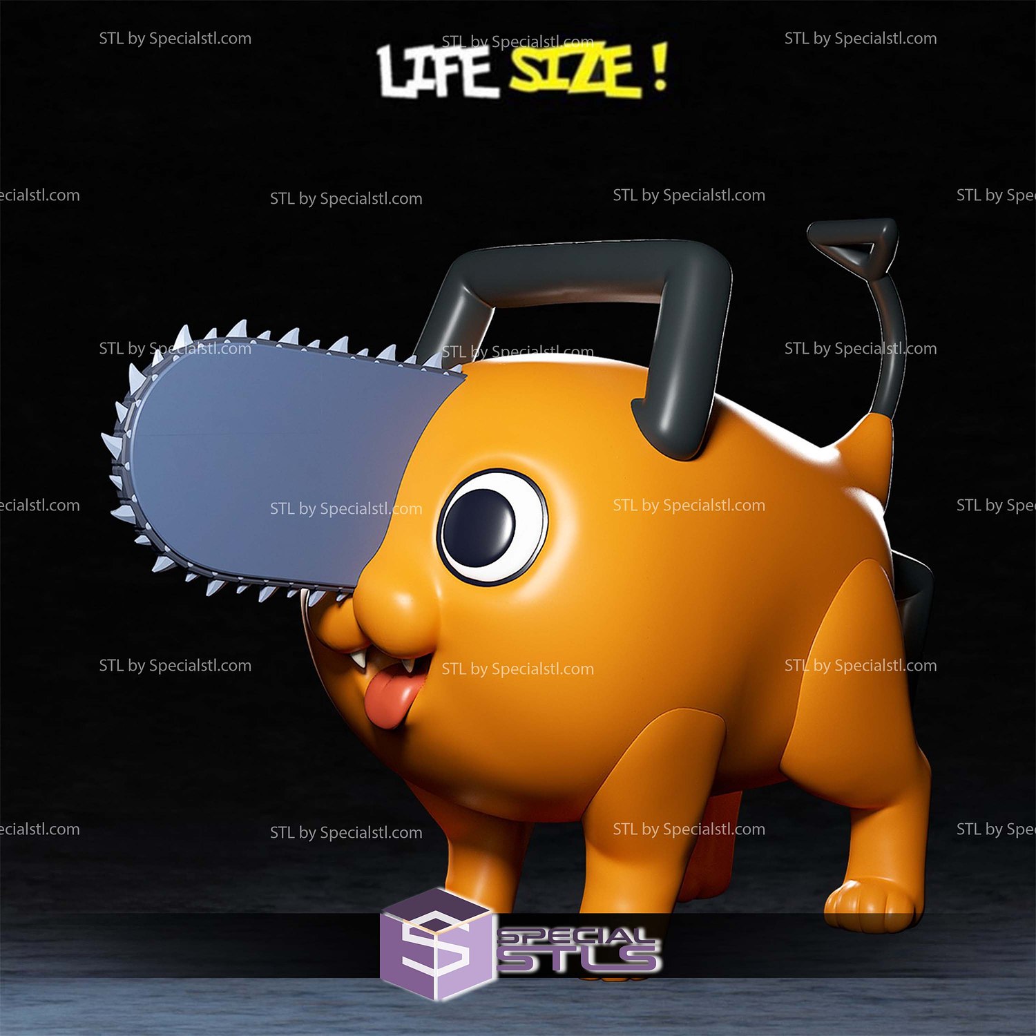 Life Size Pochita STL Files 3D Model — view 3