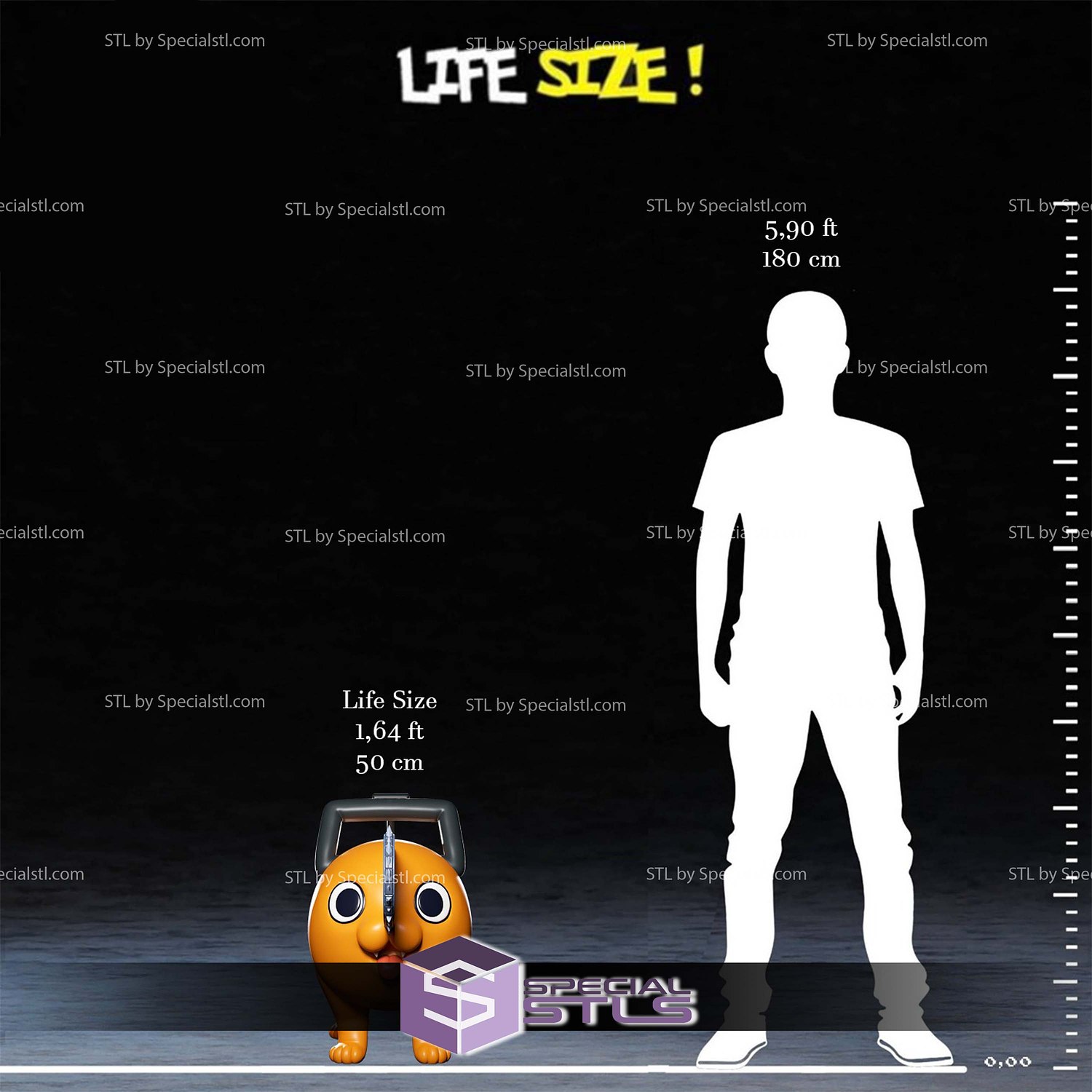 Life Size Pochita STL Files 3D Model — view 4