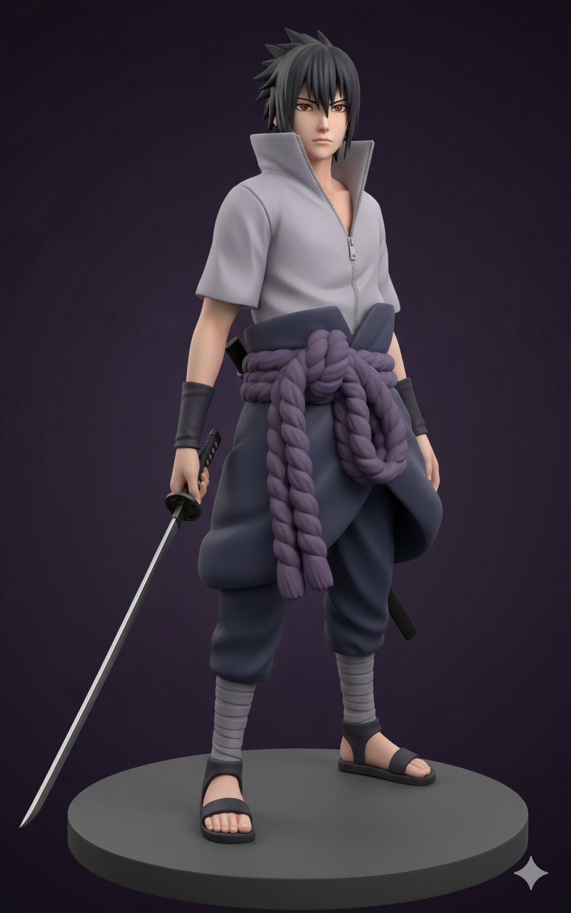 Sasuke Uchiha 3D STL Model