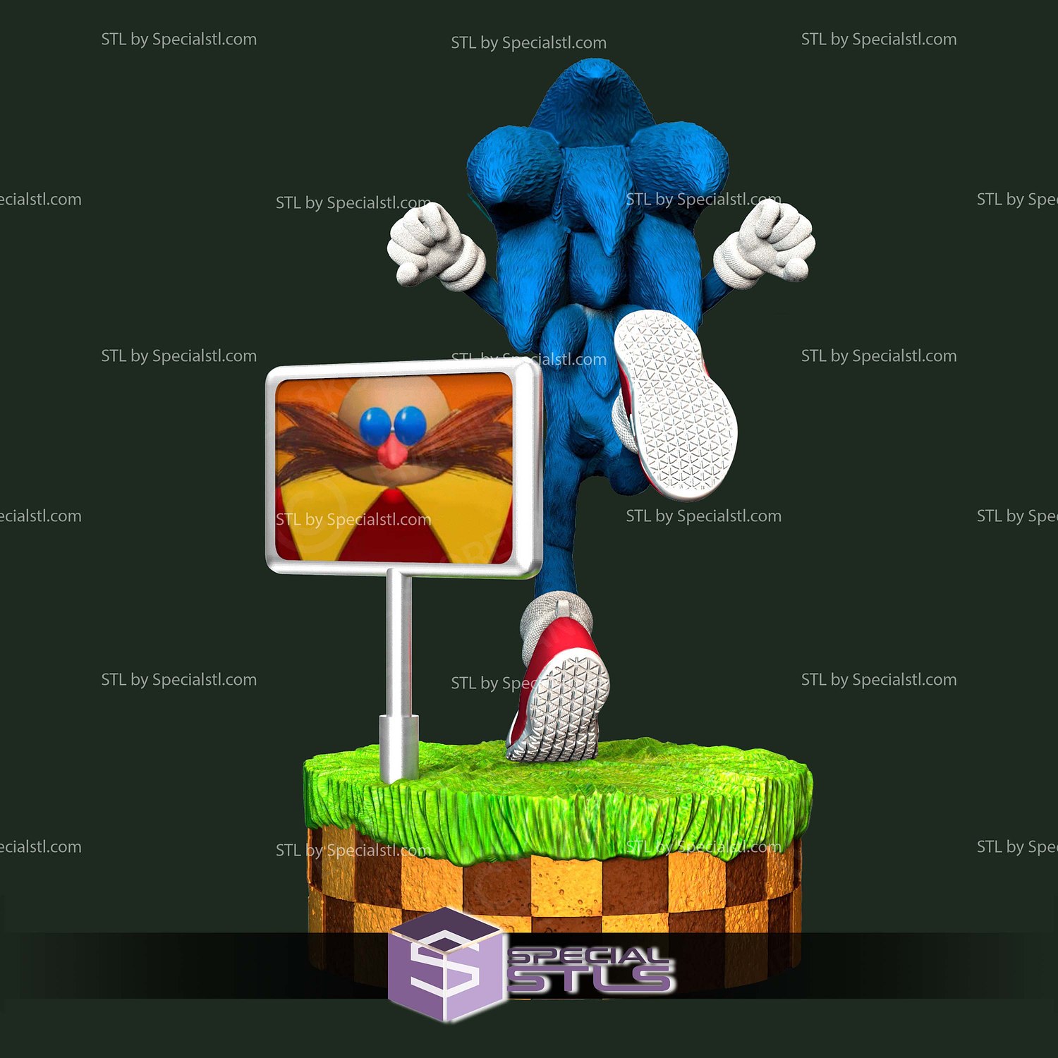 Sonic Movie Version 3D Printer Files STL Model — view 2