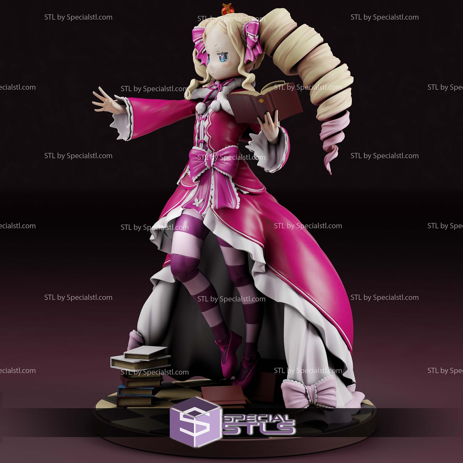 Beatrice and Book Re Zero 3D Printer Files STL Model — view 2
