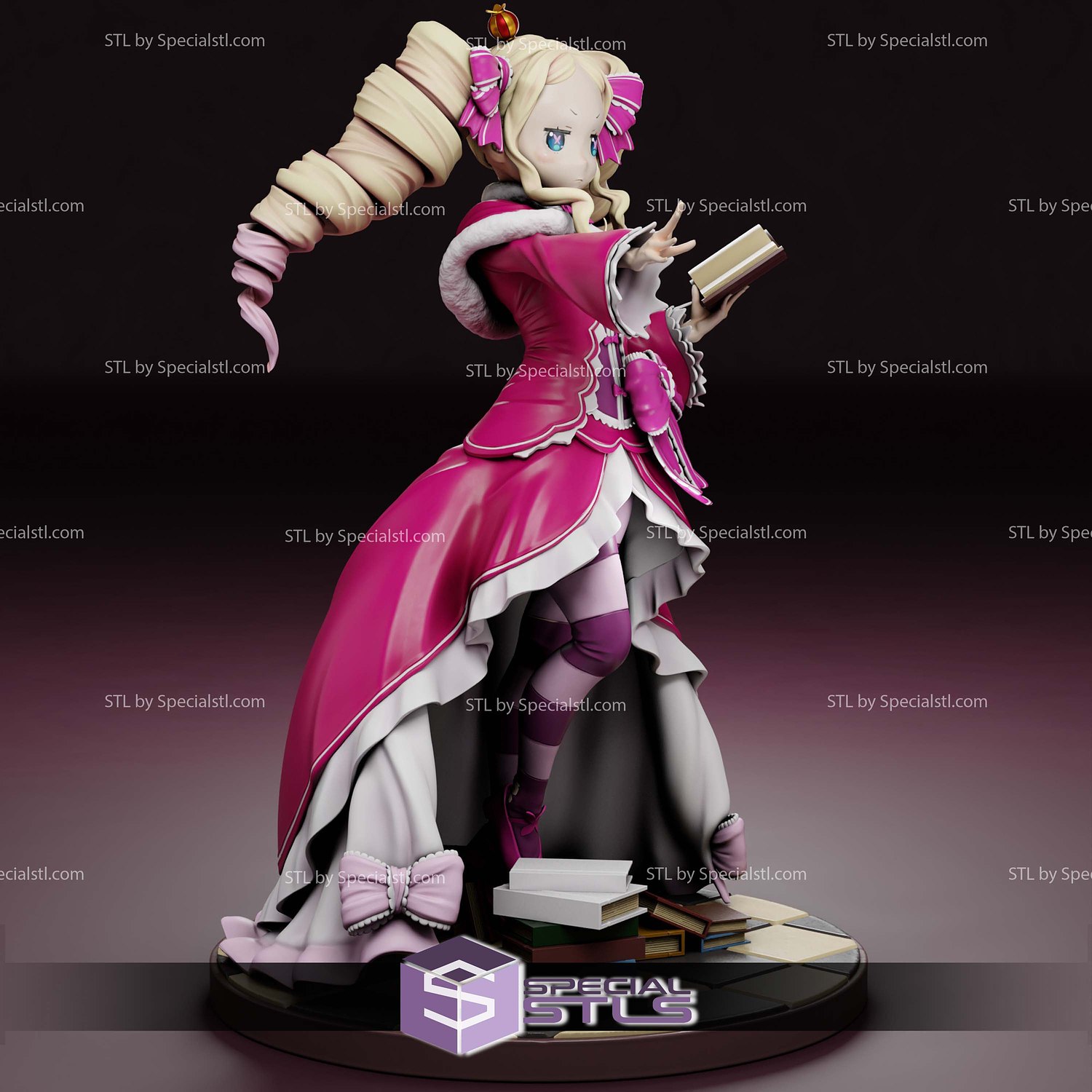 Beatrice and Book Re Zero 3D Printer Files STL Model — view 4
